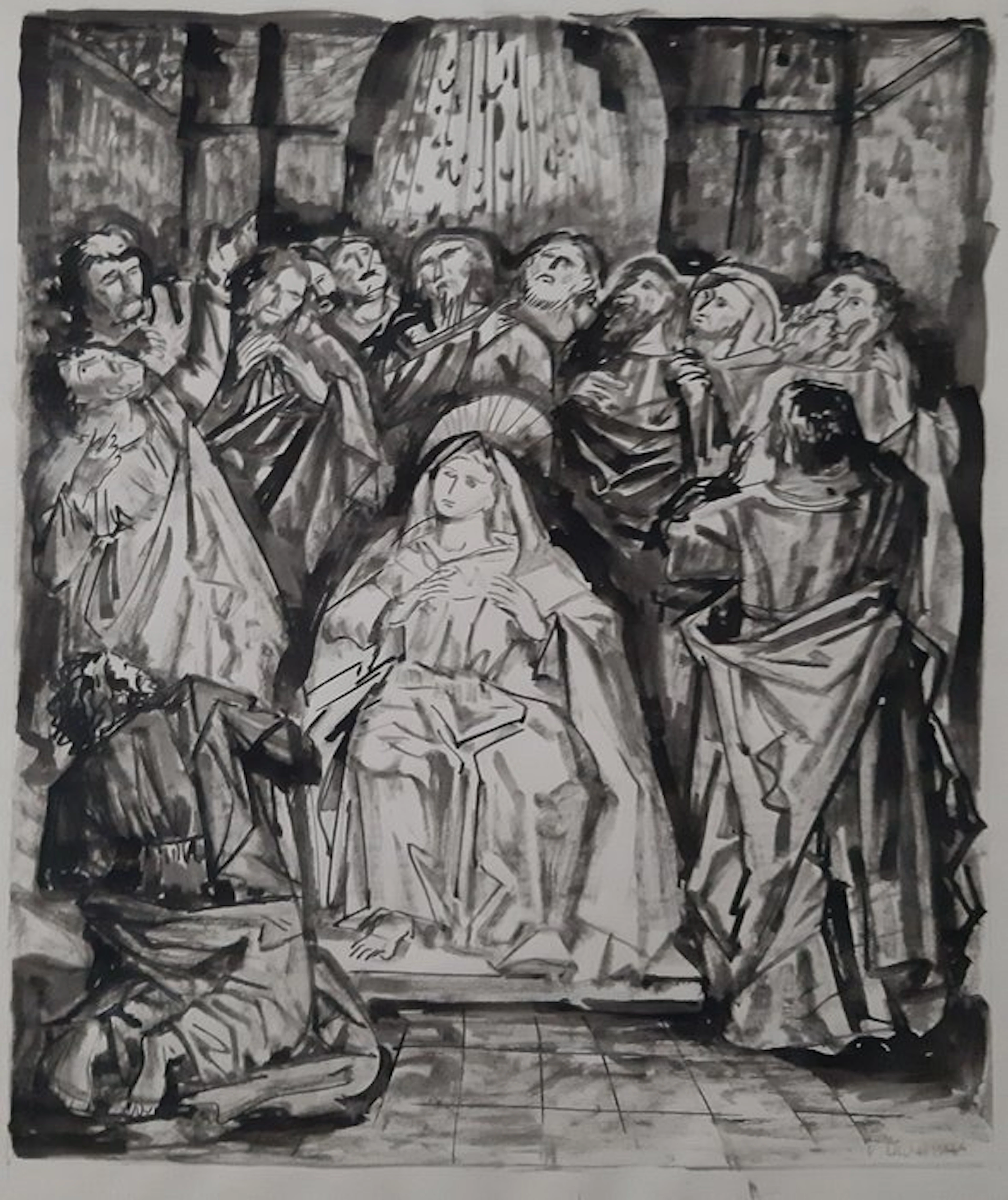 Giuseppe Ravanelli (1887-1956) - Studio finale per affresco