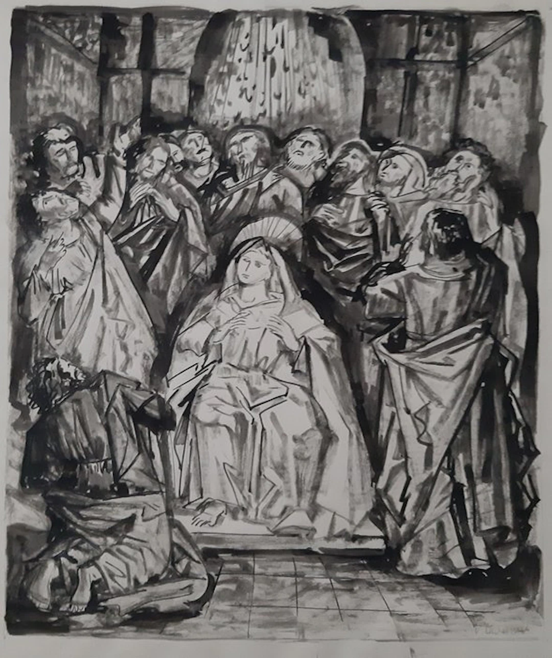 Giuseppe Ravanelli (1887-1956) - Studio finale per affresco