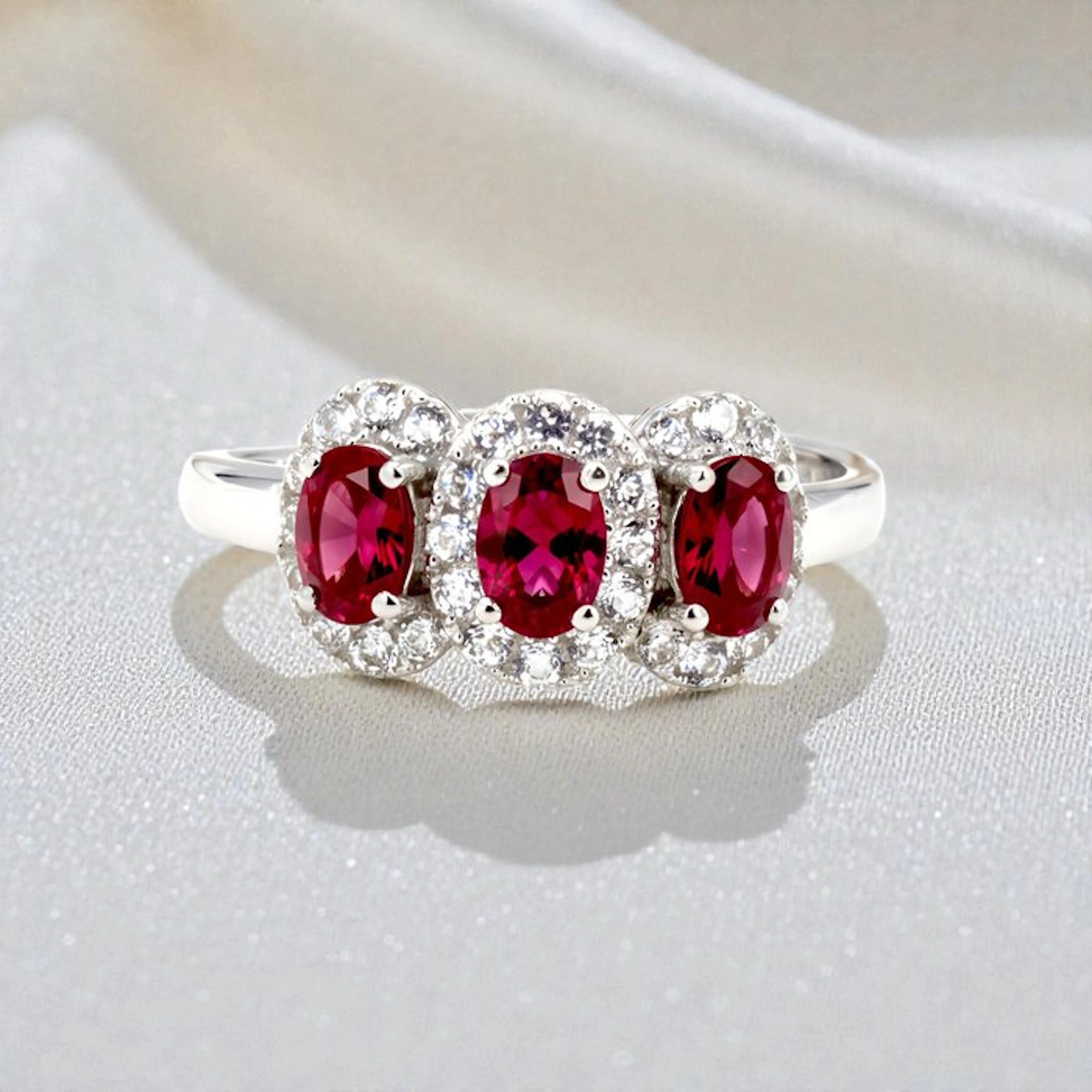 No reserve price - Ring Gold-plated Ruby - Topaz - 18kt Gold Plated