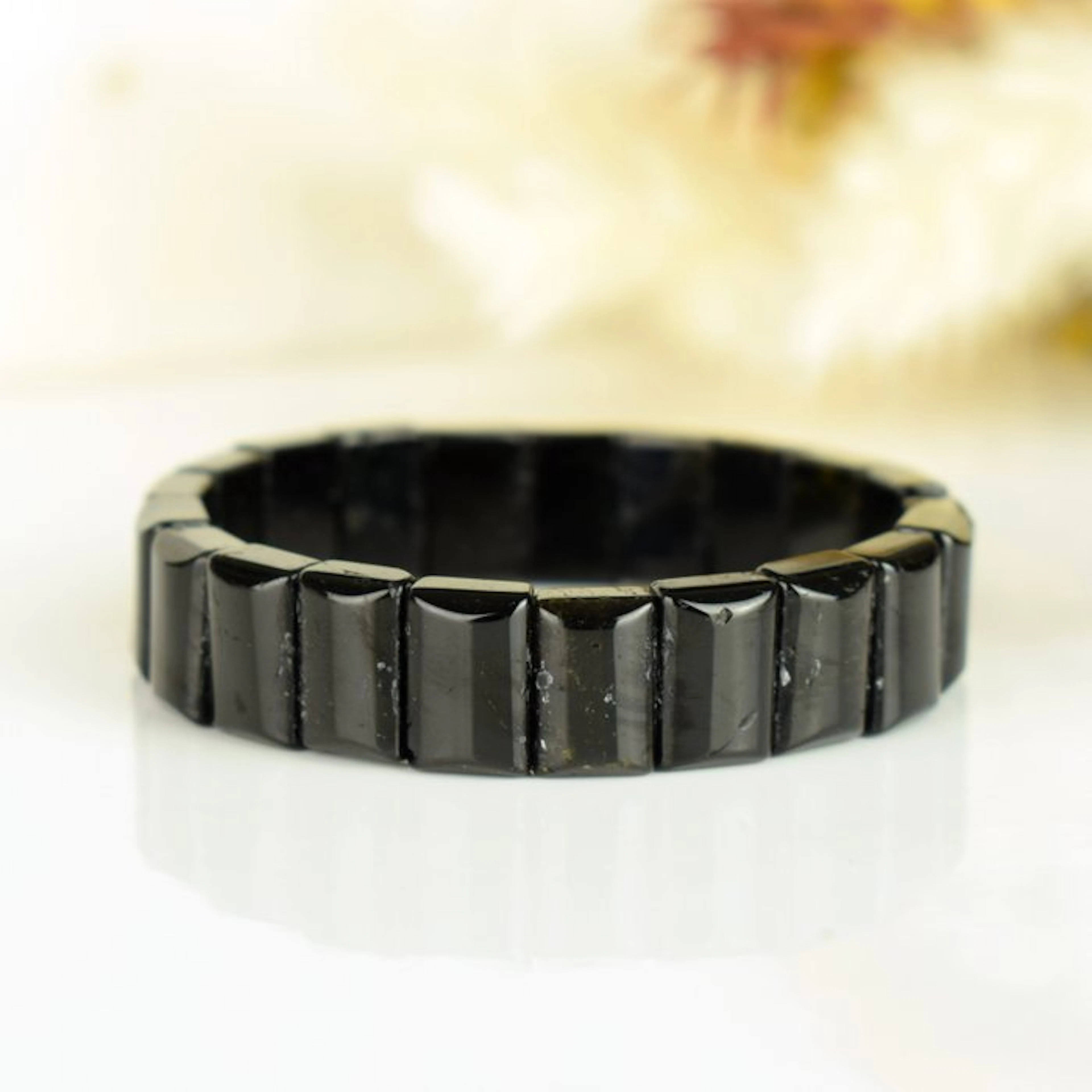 Dark Verdelite – Tourmaline Bracelet with Deep Green...