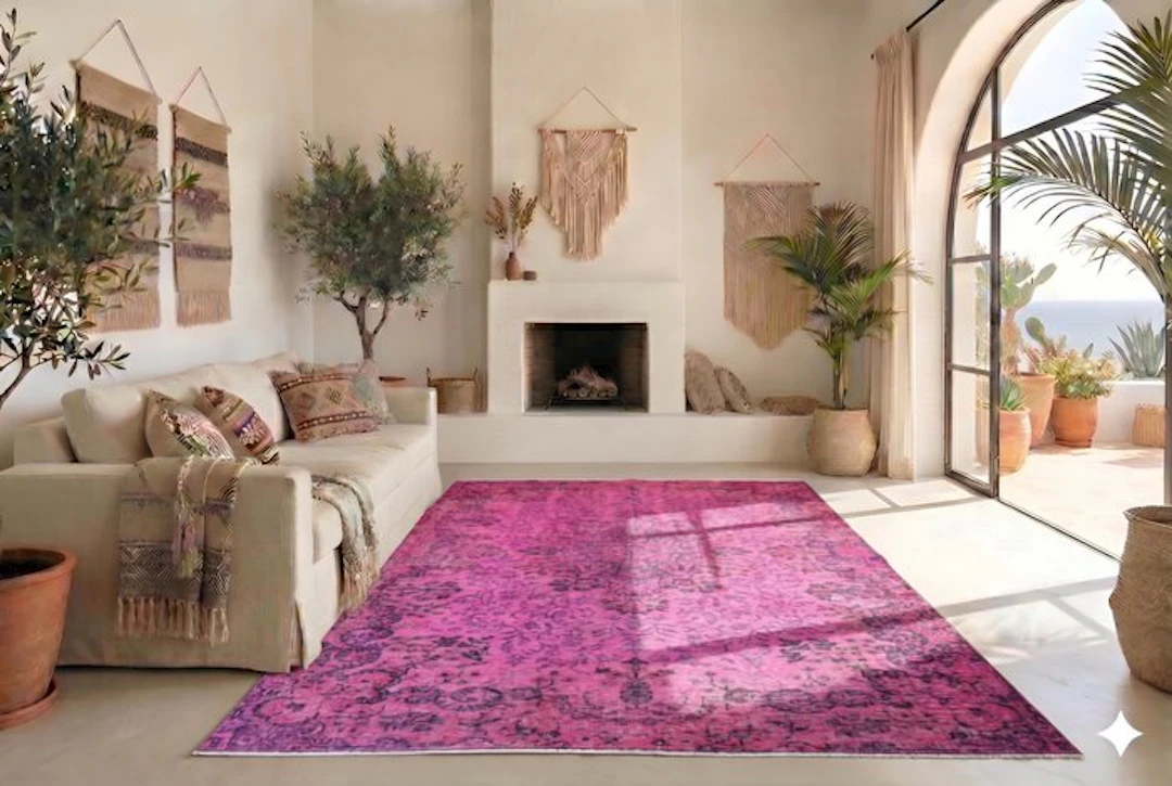 Pink vintage - Rug - 280 cm - 175 cm - with certificate