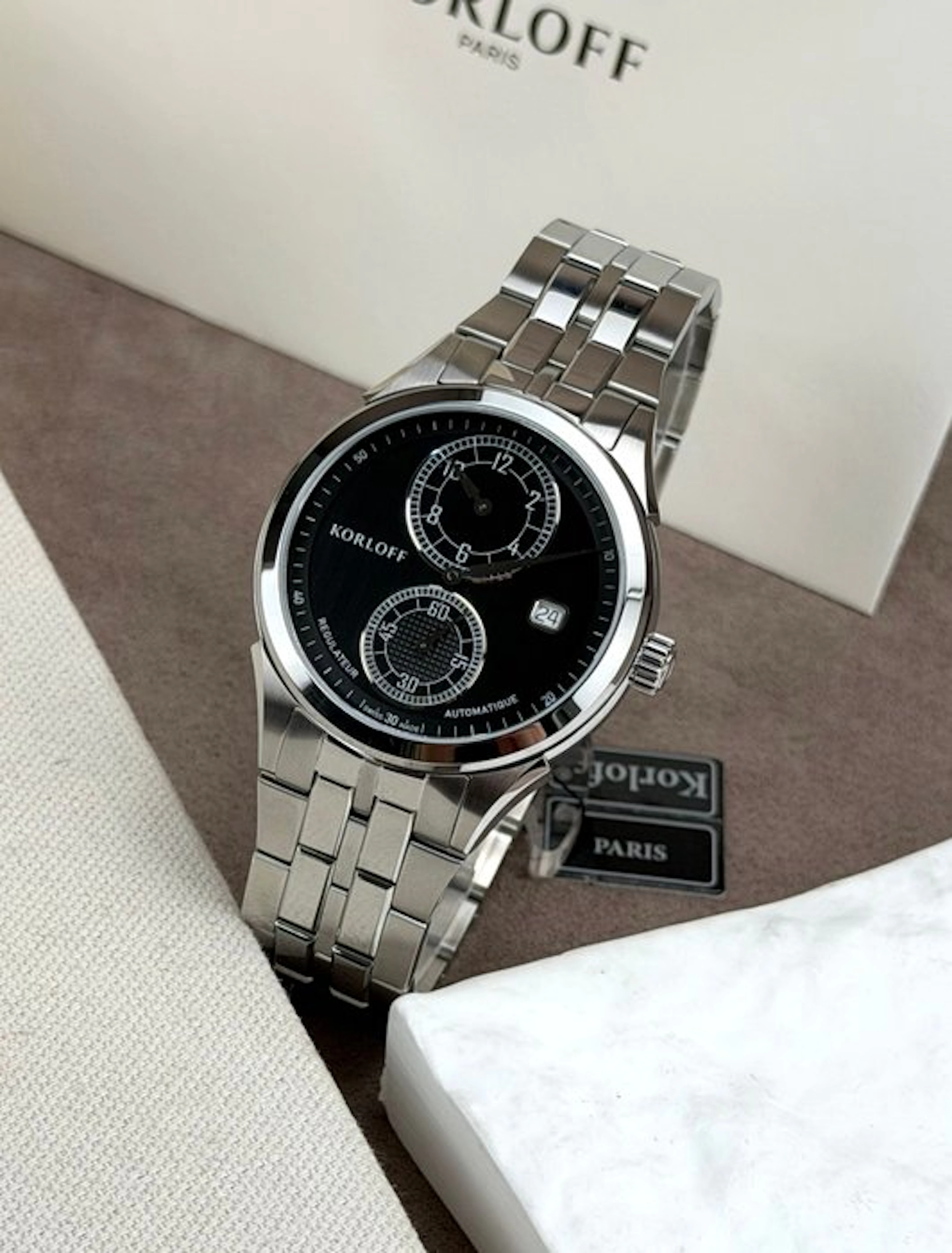 Korloff - Automatic Regulator Date Black - 3760251878663 - Men - 2020-2025