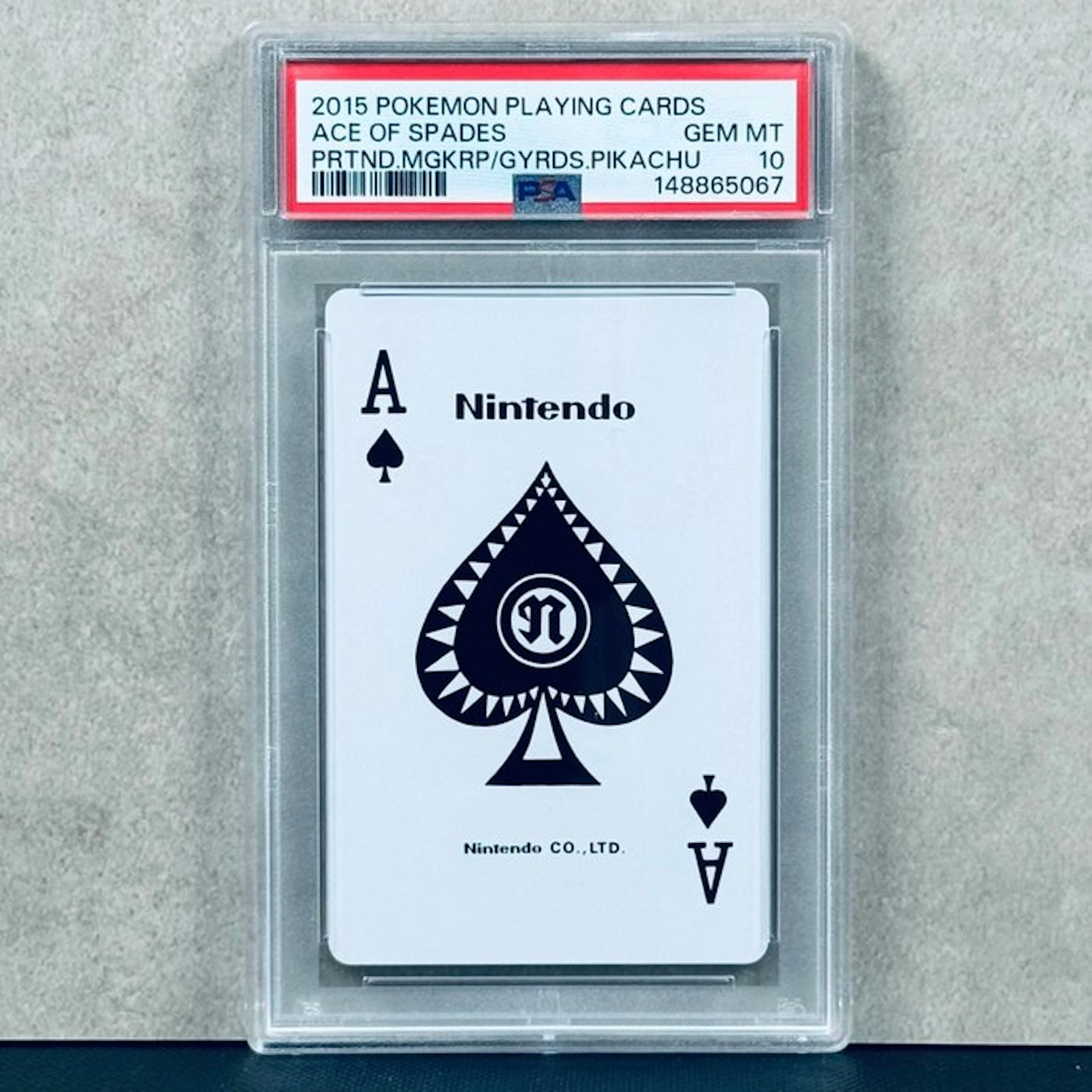 Pokémon Graded card - ACE OF SPADES PIKACHU PRETEND...