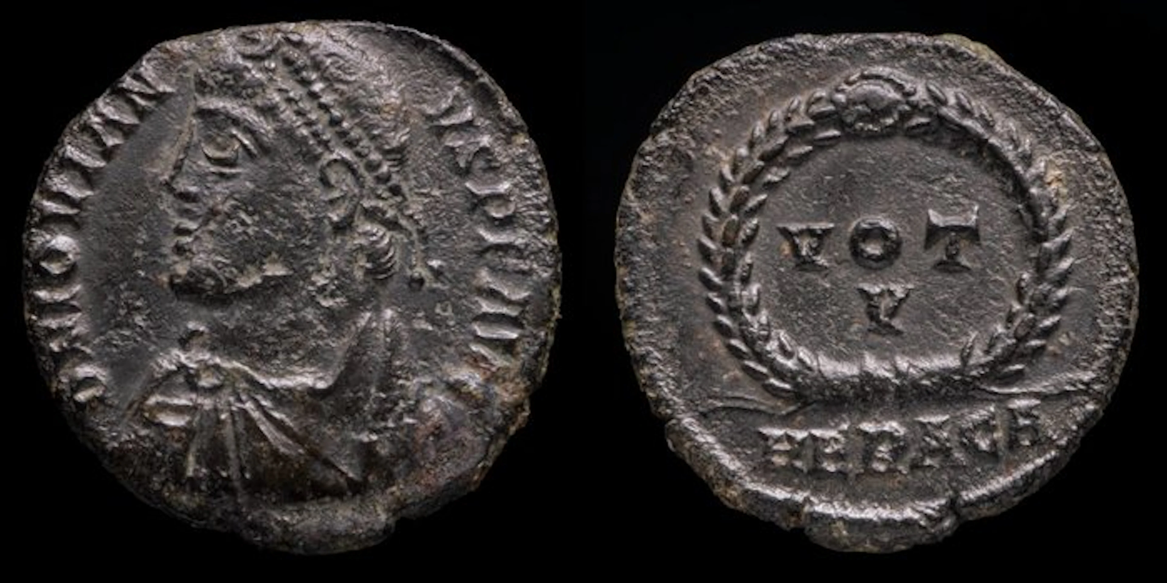 Roman Empire. Jovian (AD 363-364). Follis VOT V, Heraclea (No reserve price)