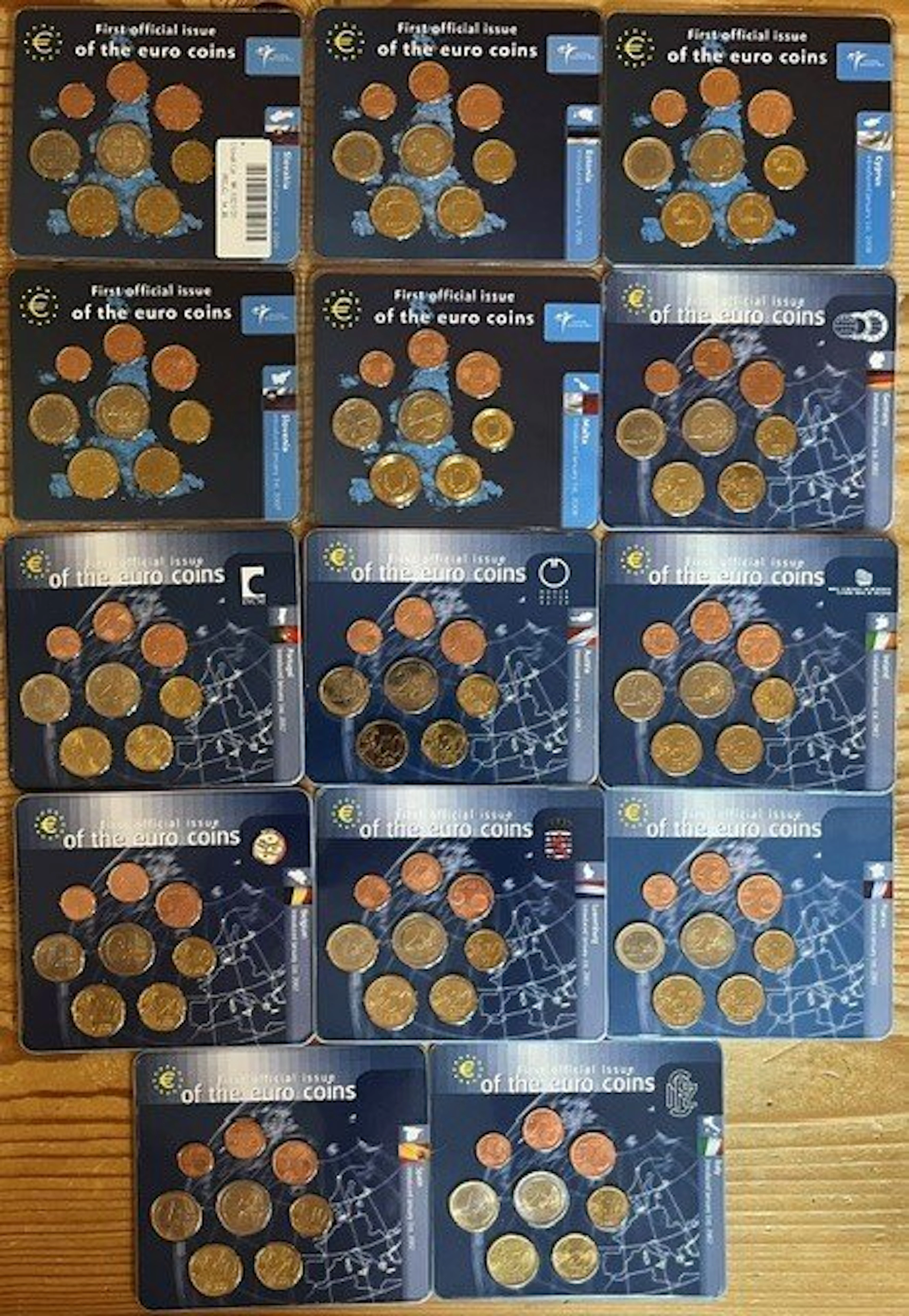 Europe. Series 1 Cent - 2 Euro Various Years (14 series)...