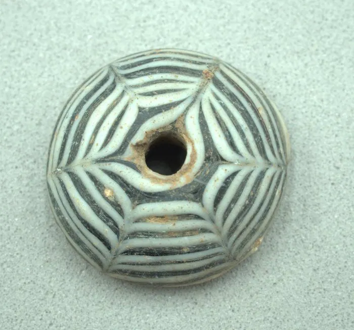 Ancient Roman Bicolour Glass Spindle Whorl