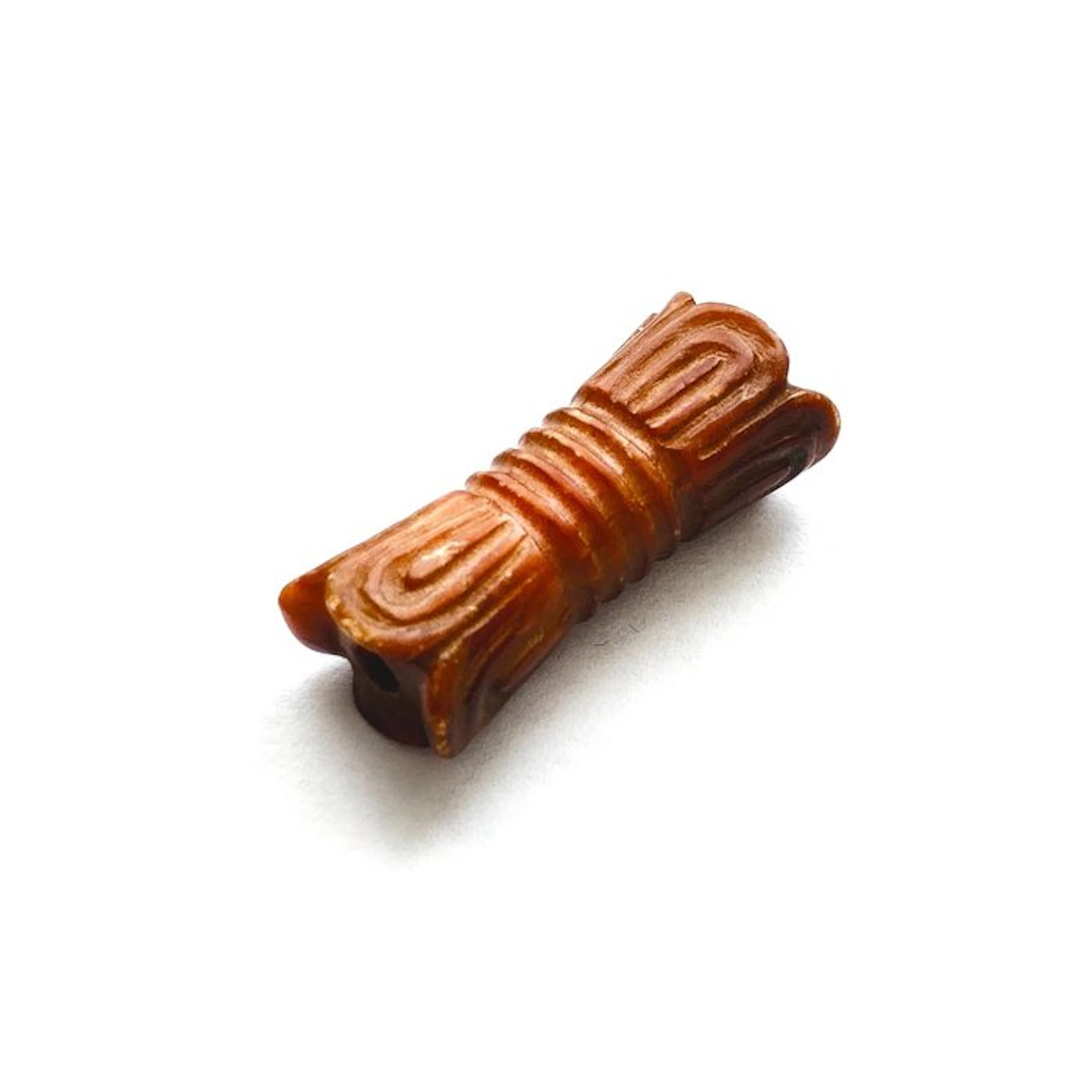 Ancient Chinese Hard Stone XS Bead Talisman with Carvings - 30 mm