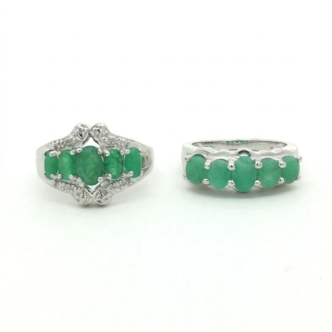 No reserve price - 2 piece jewellery set Silver - 2.80ct