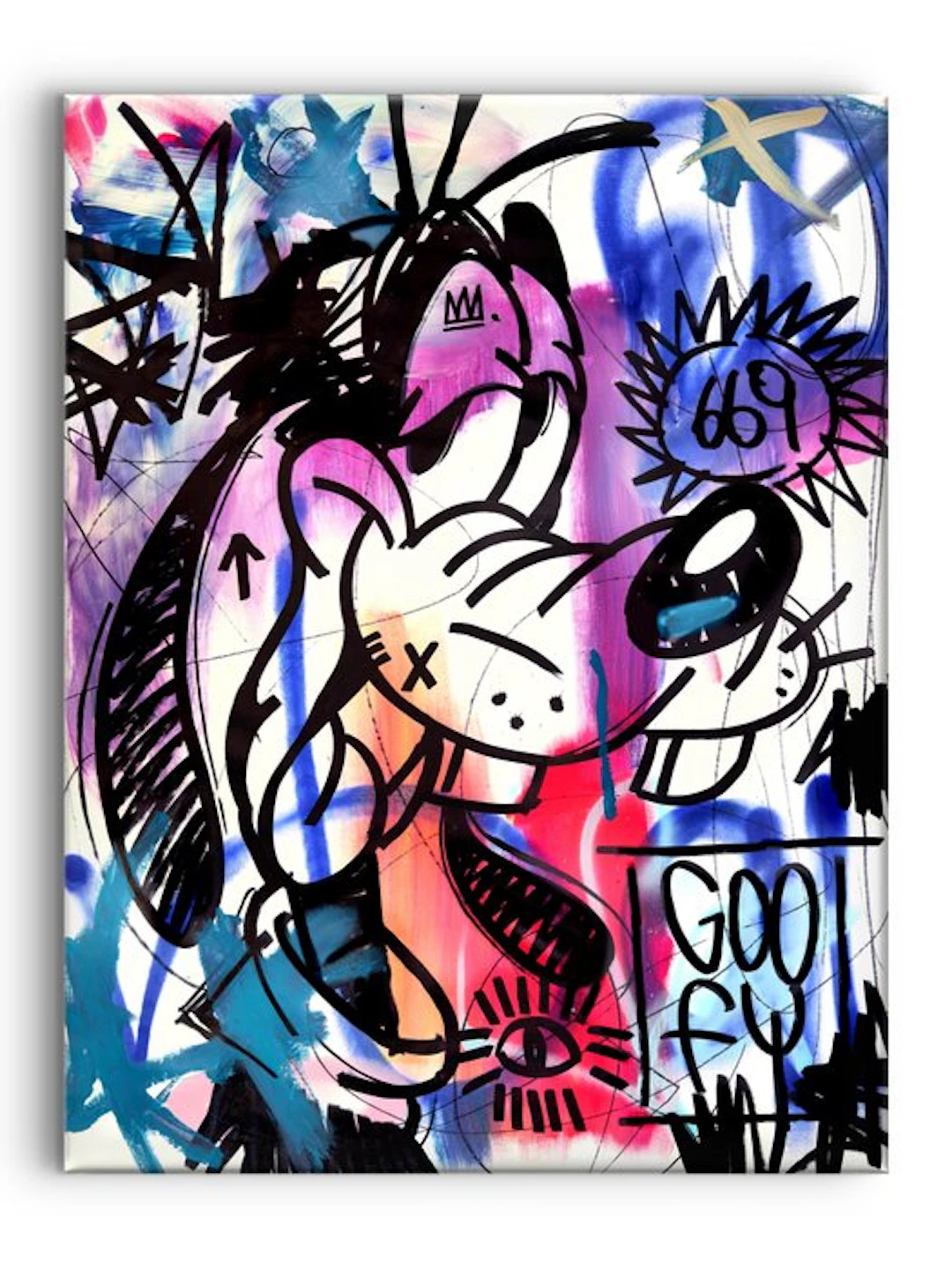 LACRISS (1990) - SUPER COMIC SPLASH GOOFY - MASTERPIECE ORIGINAL URBAN ART - XL