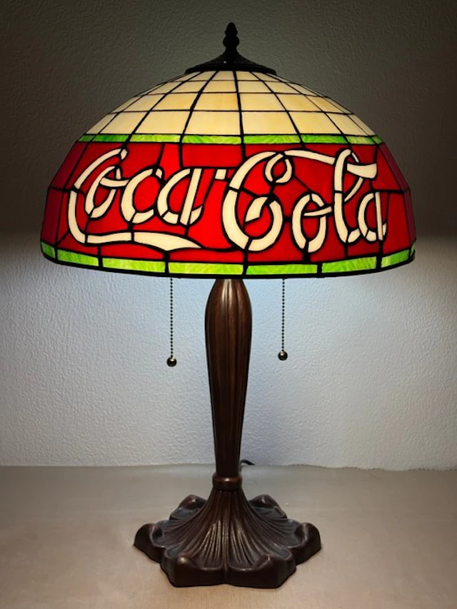 XXL Tiffany stijl tafellamp VINTAGE COLA GLOW lamp met 2...
