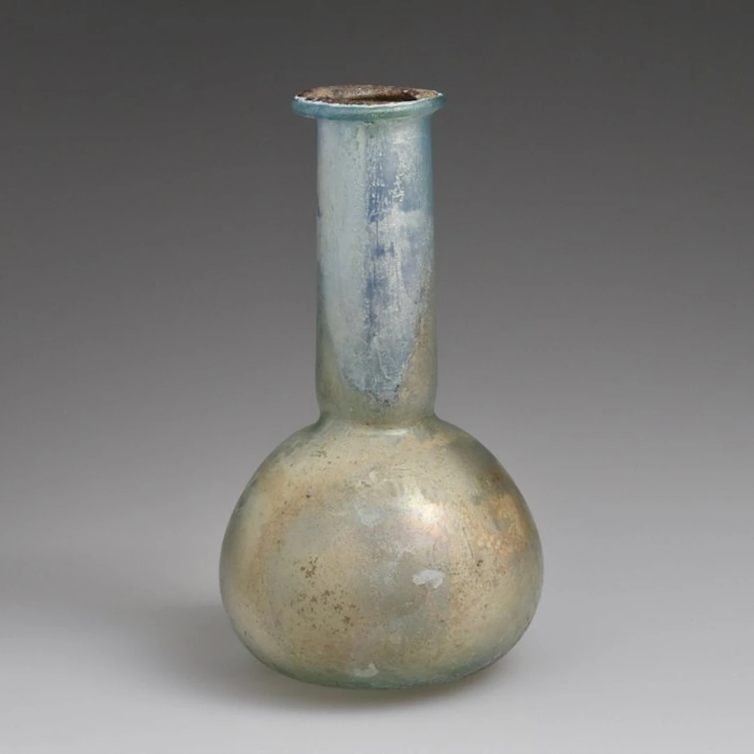 Ancient Roman Glass Perfume bottle - 122 mm