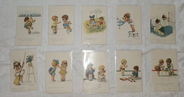 Italy - Fantasy - Complete 10 Red Cross postcards 1933...