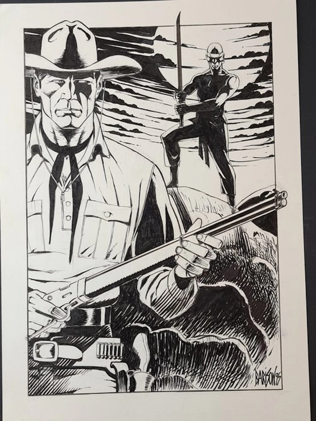 Barison, Emanuele - 1 Original drawing - Tex Willer - 1995