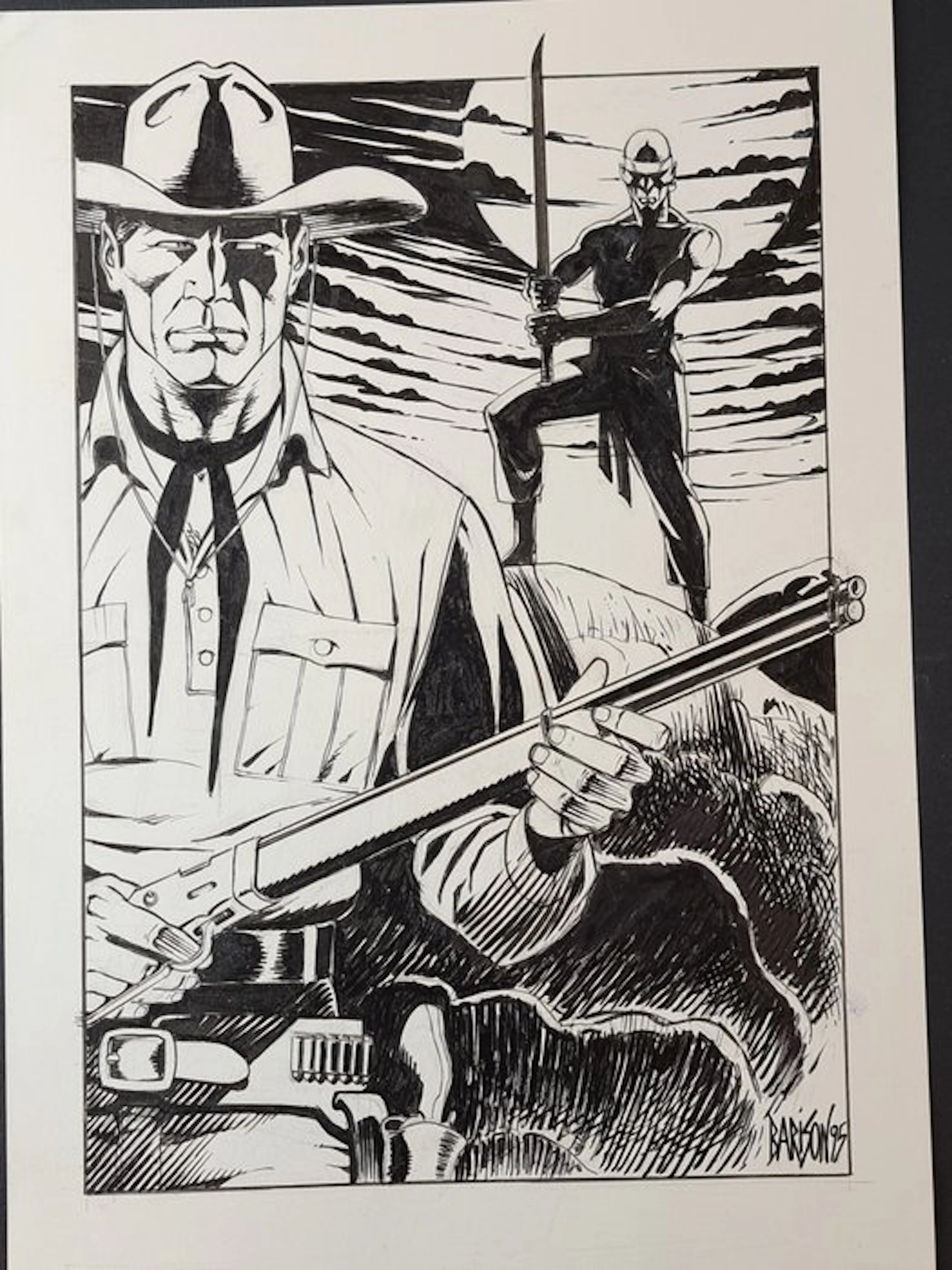 Barison, Emanuele - 1 Original drawing - Tex Willer - 1995