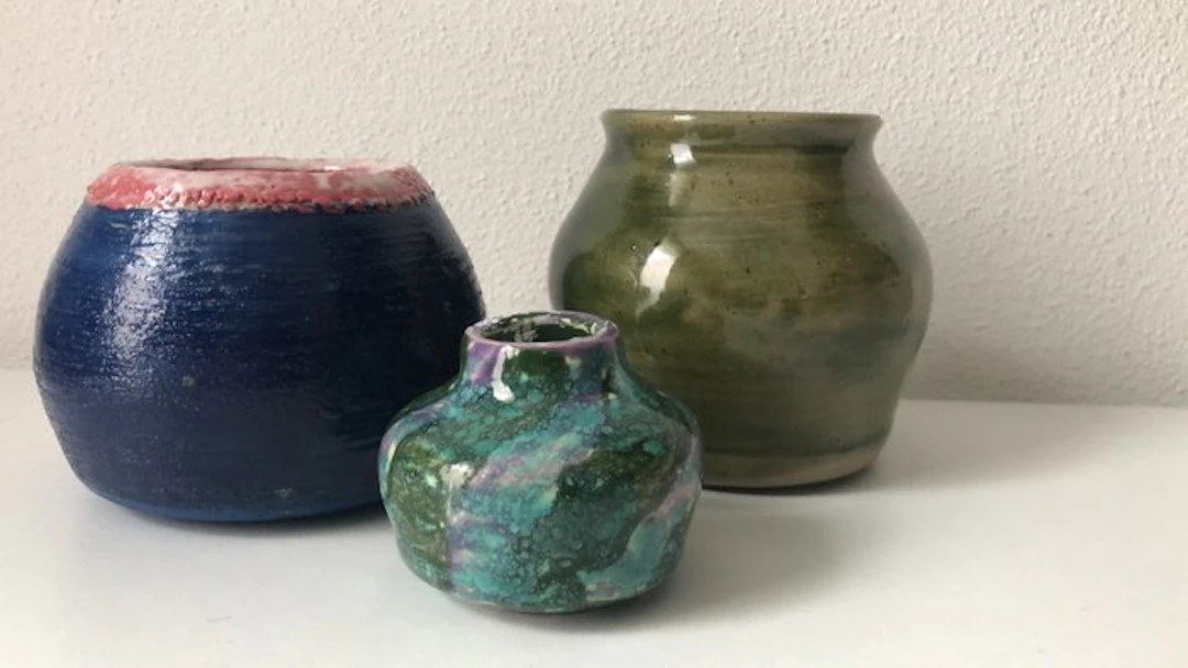 Pot (3) - Earthenware - Dutch / European pottery