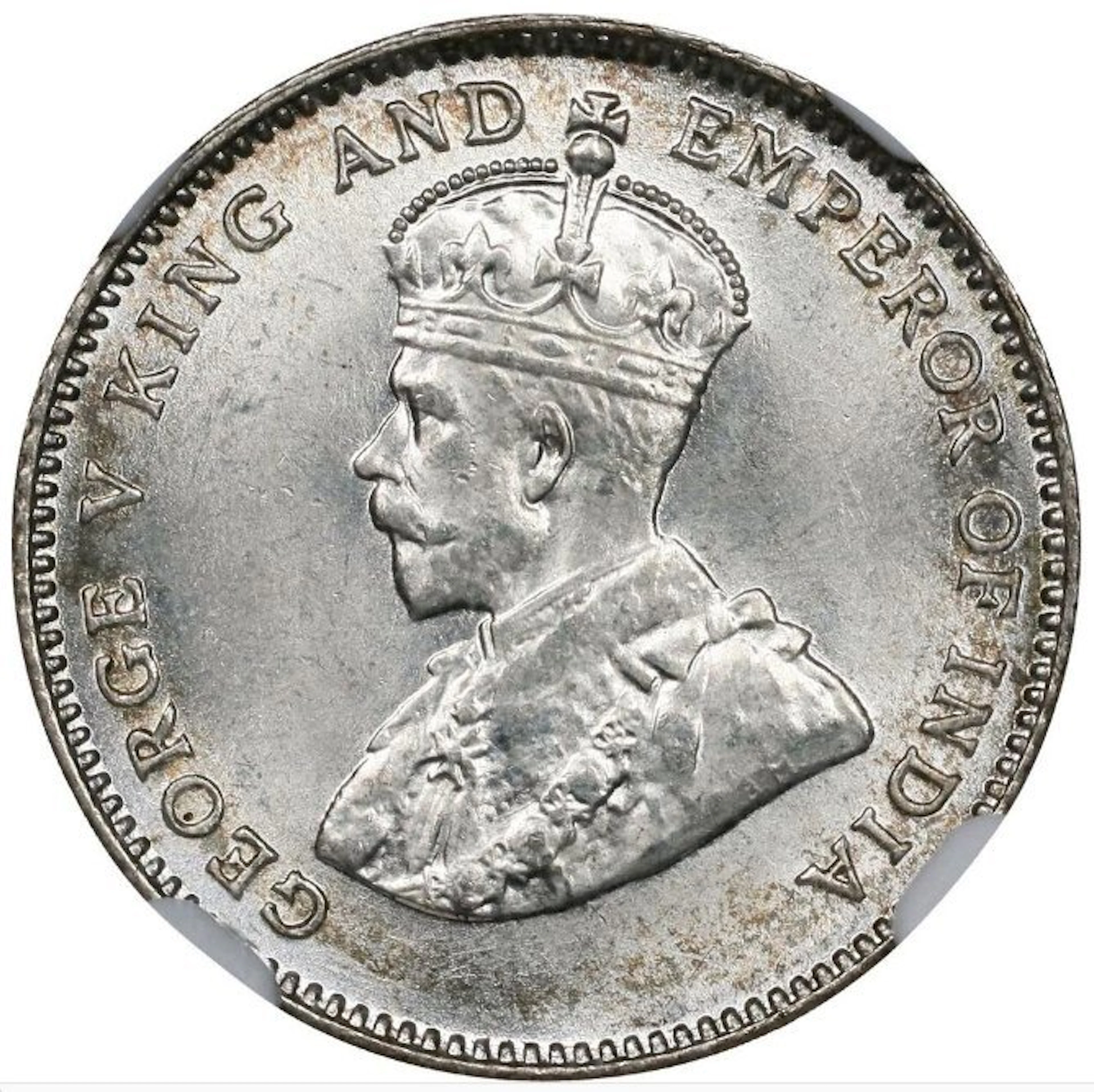 Straits Settlements. George V. 10 Cents 1927 - NGC MS64