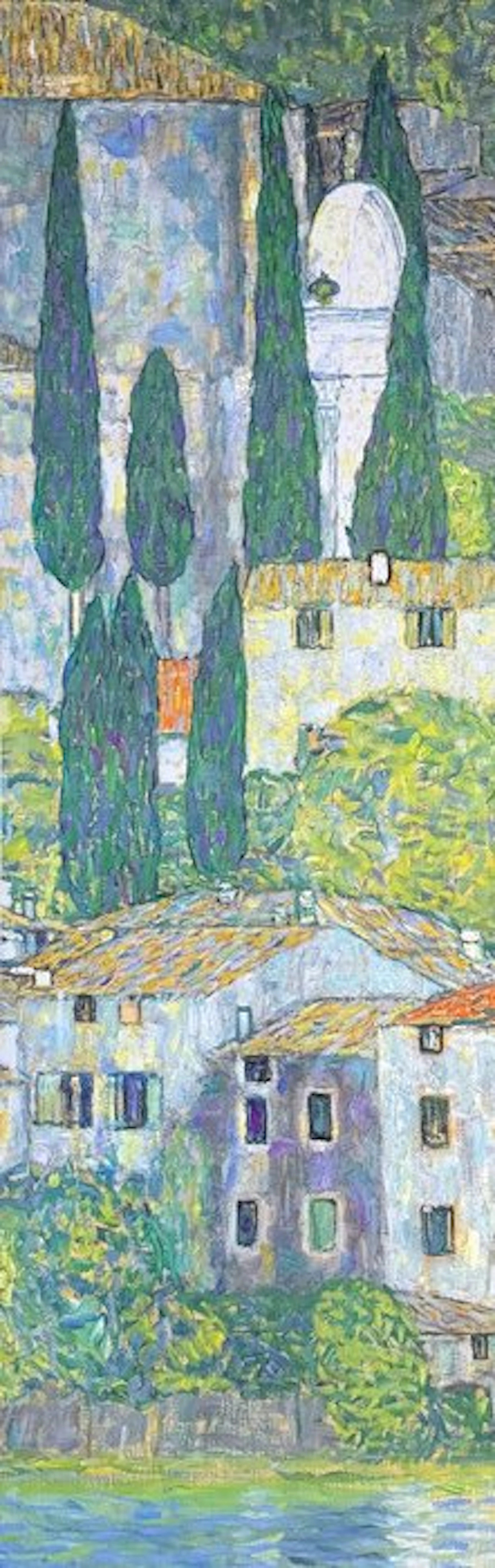 Gustav Klimt (1862-1918) - “Chiesa a cassone sul garda, 1913”. - 100 x 35 cm.