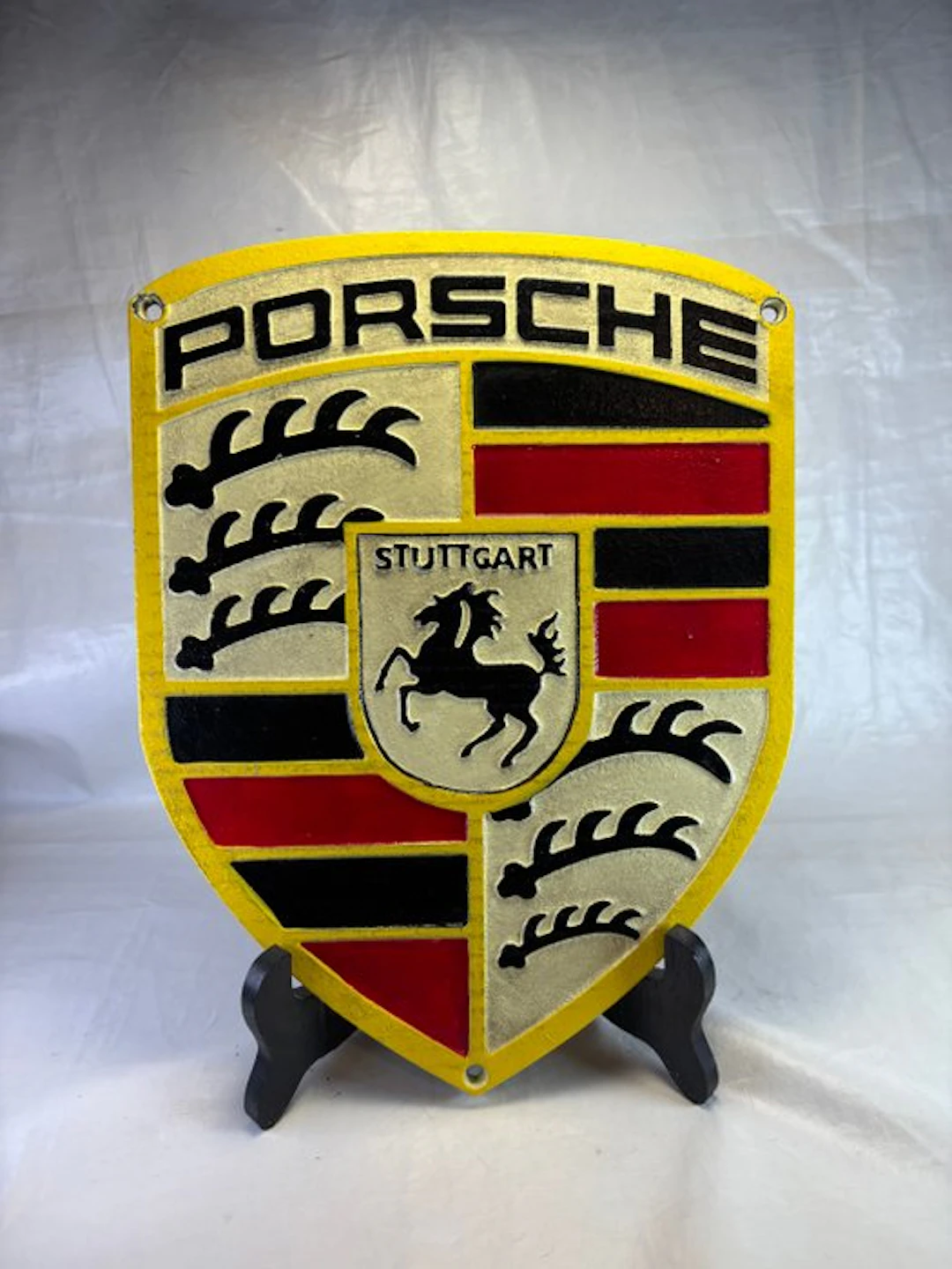 Porsche logo 30 x 23 metal, heavy - Advertising sign - Metal