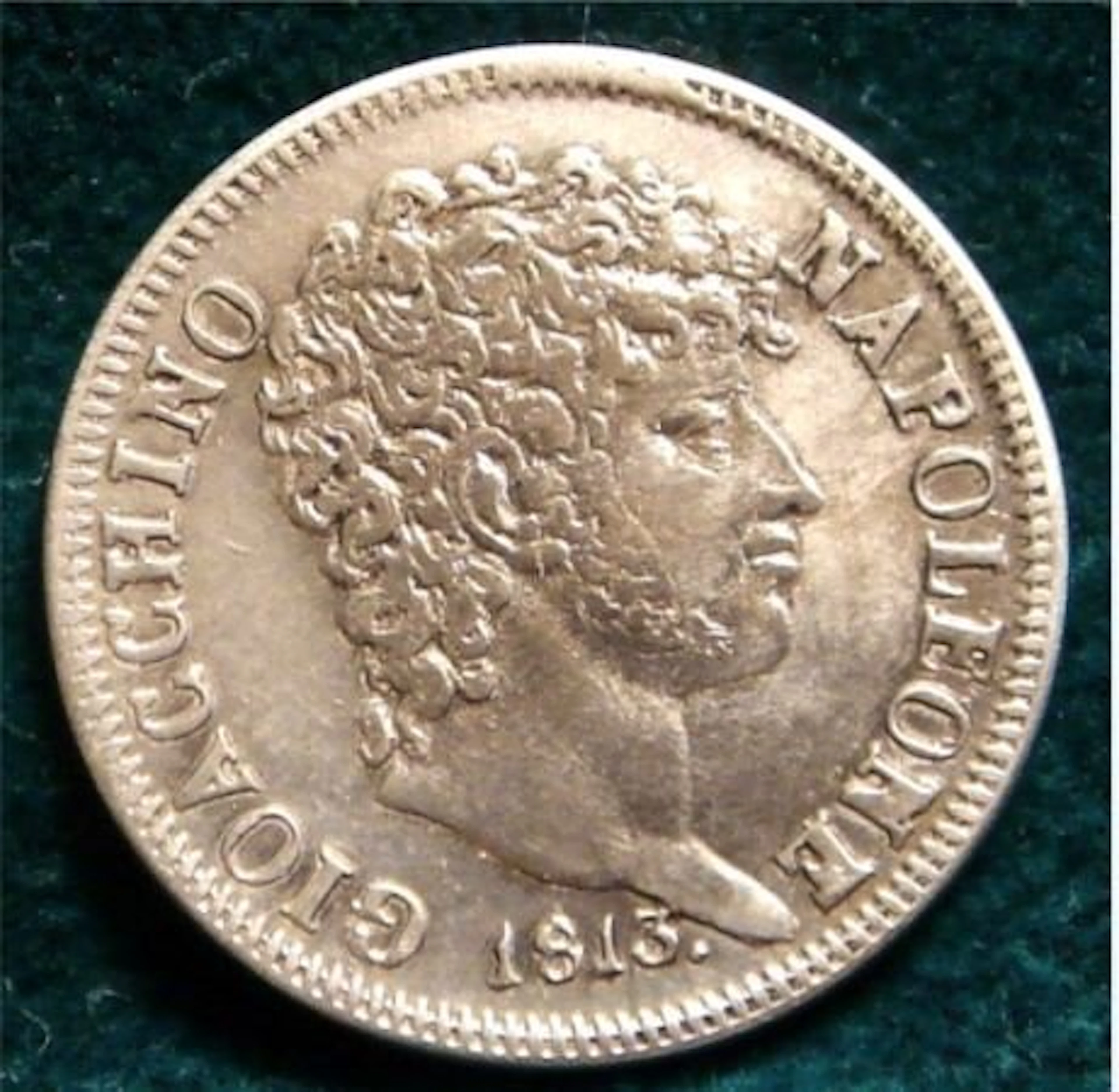 Italy, Kingdom of Naples Gioacchino Napoleone Murat. 1/2 Lira. 1813 - Rara