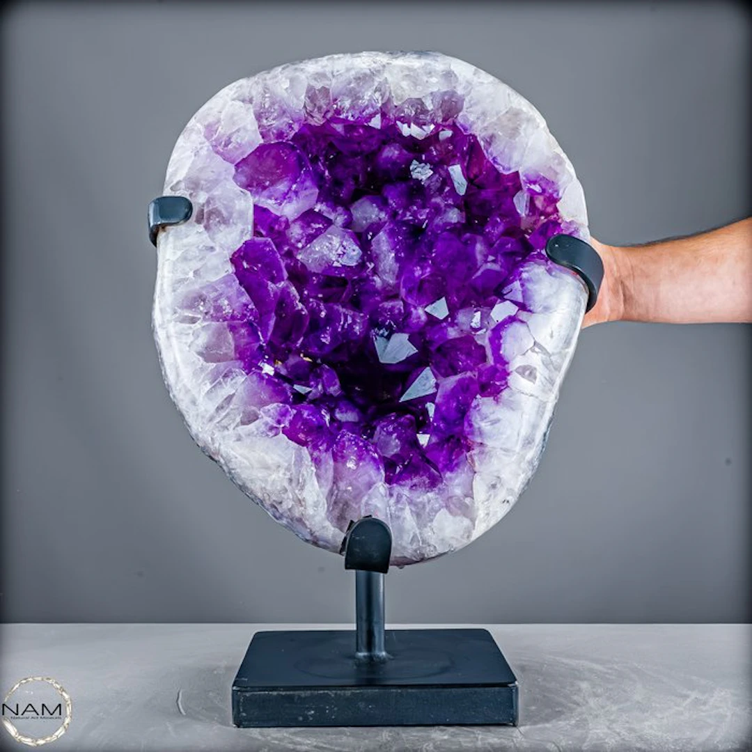Natural First-Quality Amethyst Druse on Stand, Bolivian- 25654.14 g
