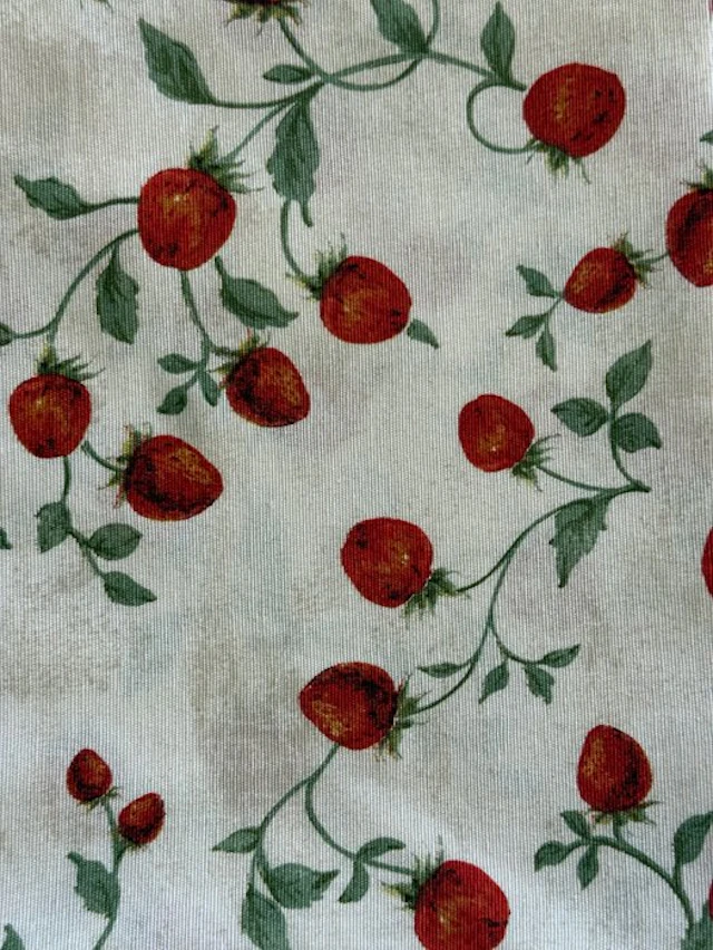 Delicious rustic jacquard strawberry San Leucio fabric...