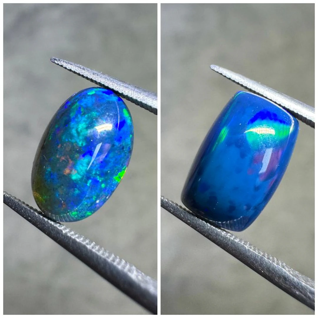 Lot of 2 natural Ethiopian black opals