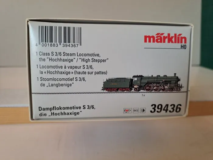 Märklin H0 - 39436 - Ånglokomotiv med tender (1) - S 3/6, den ...