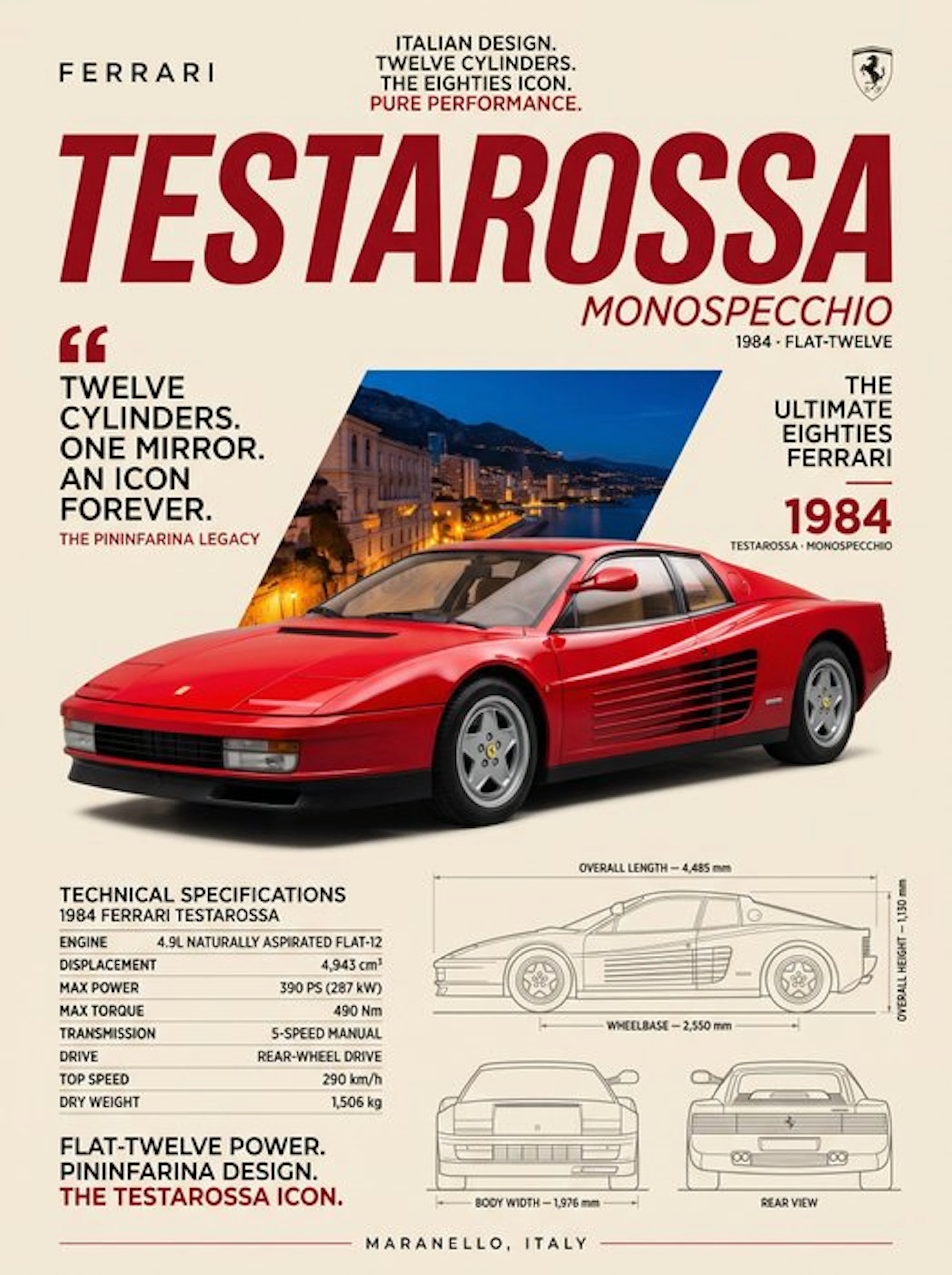 Shmidt.Art - Ferrari - TESTAROSSA - 1980s