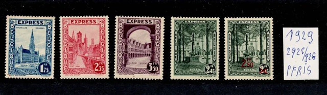 Belgium - year 1929 OBP 292C/92G-293/98-273/75 everything...