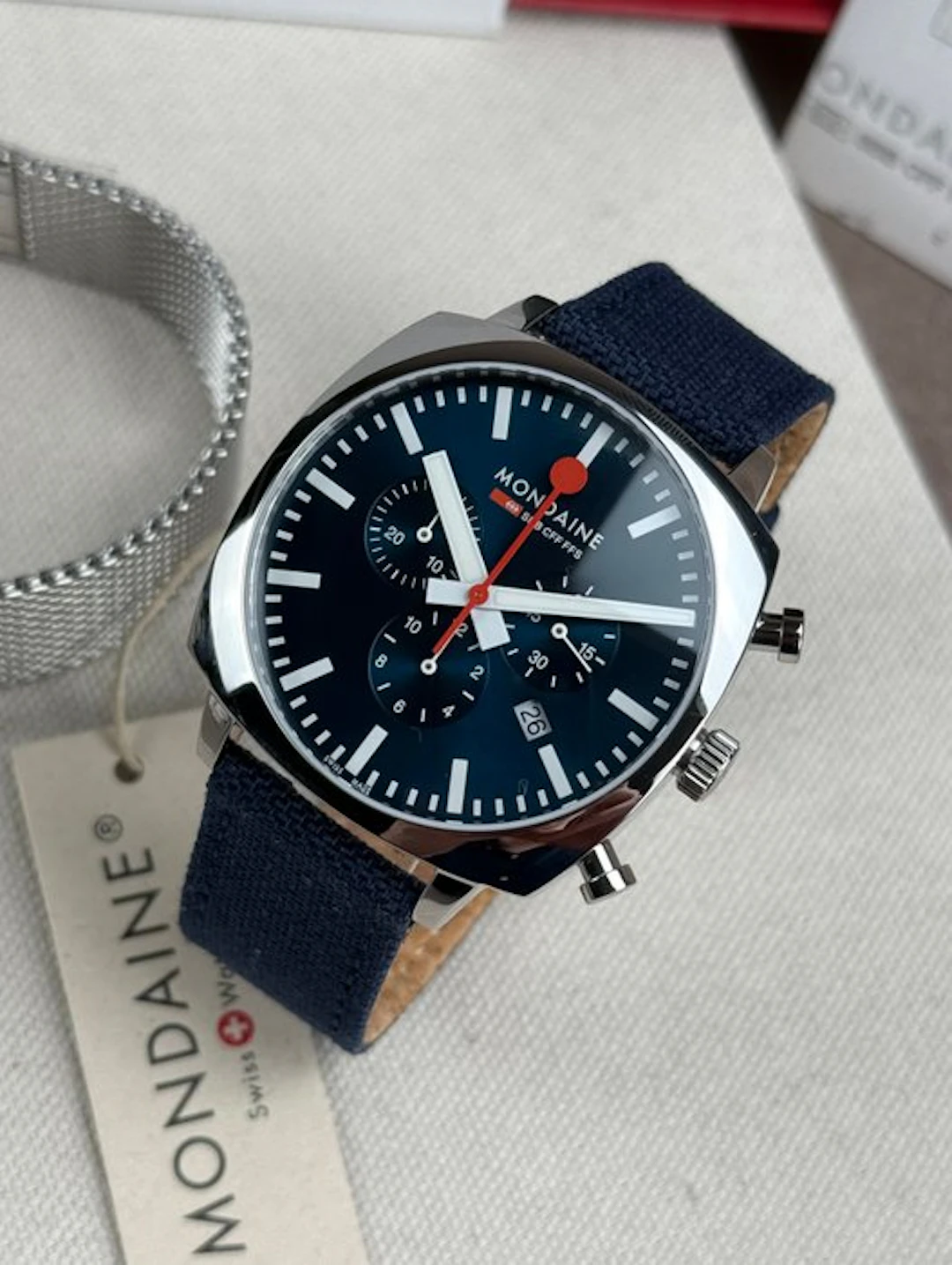 Mondaine - Classic Blue Chronograph Date - MSL.41440.LD.SET - Men -