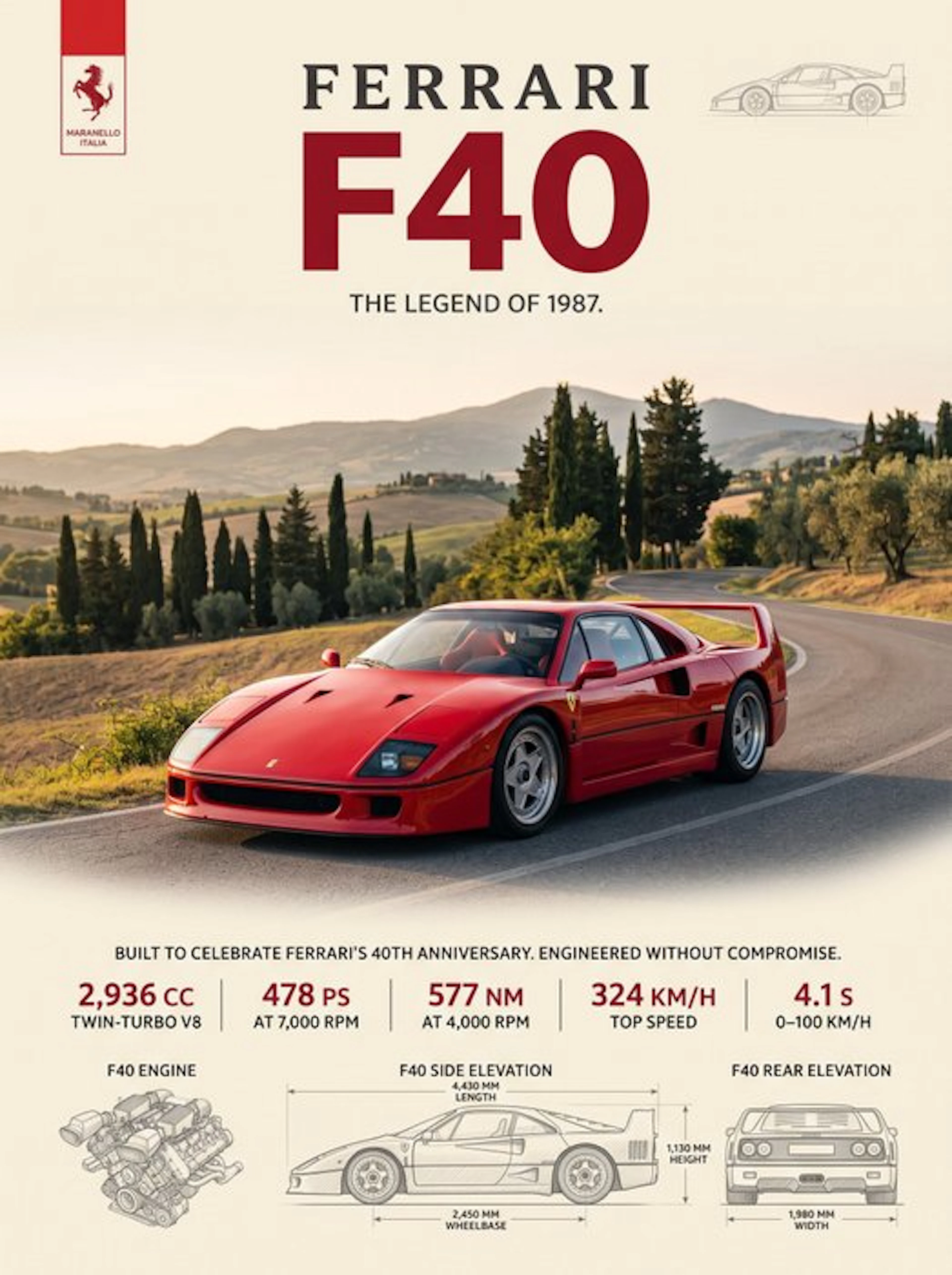 Shmidt.Art - Ferrari - FERRARI F40 - 2020s