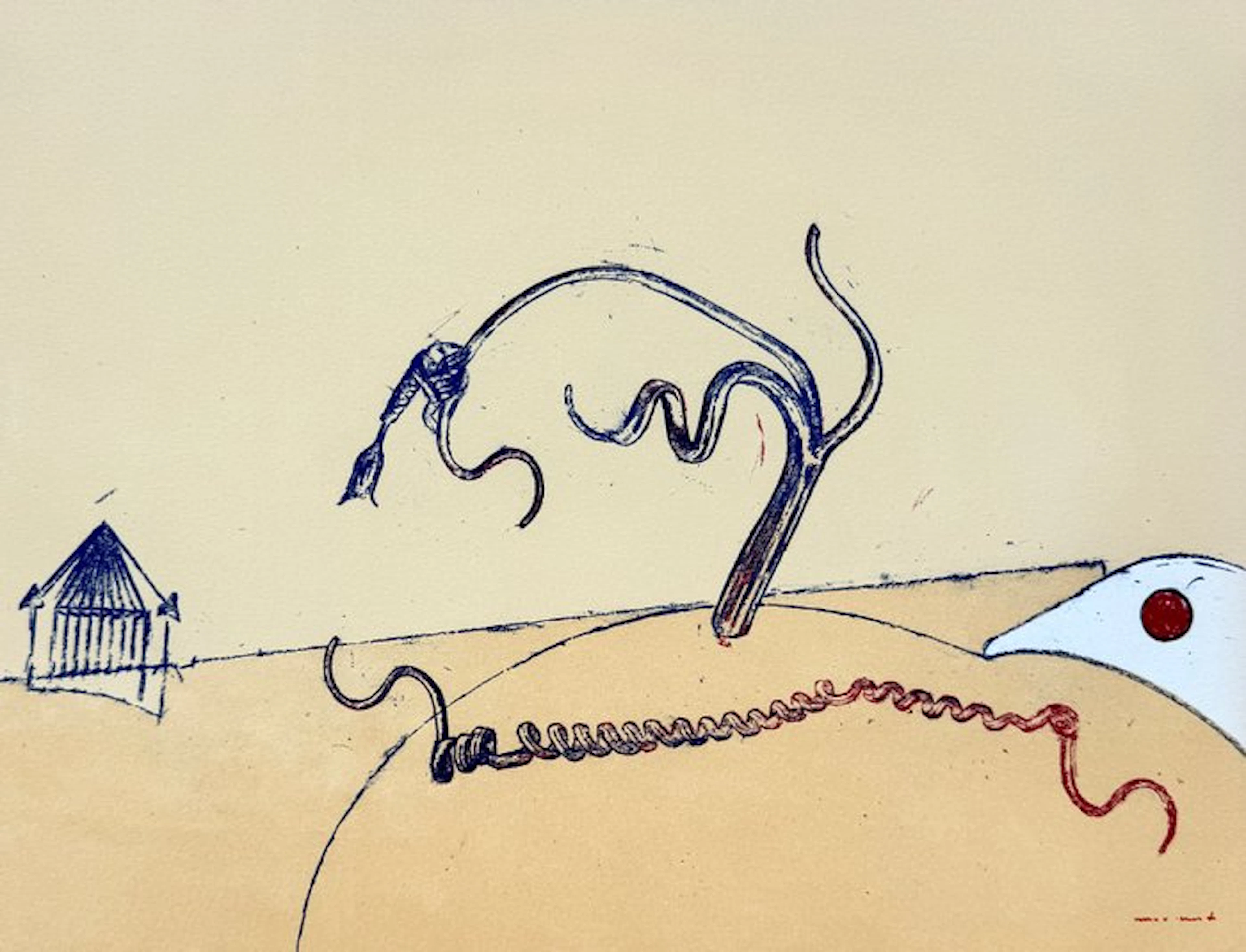 Max Ernst (1891-1976) - Paysage désertique