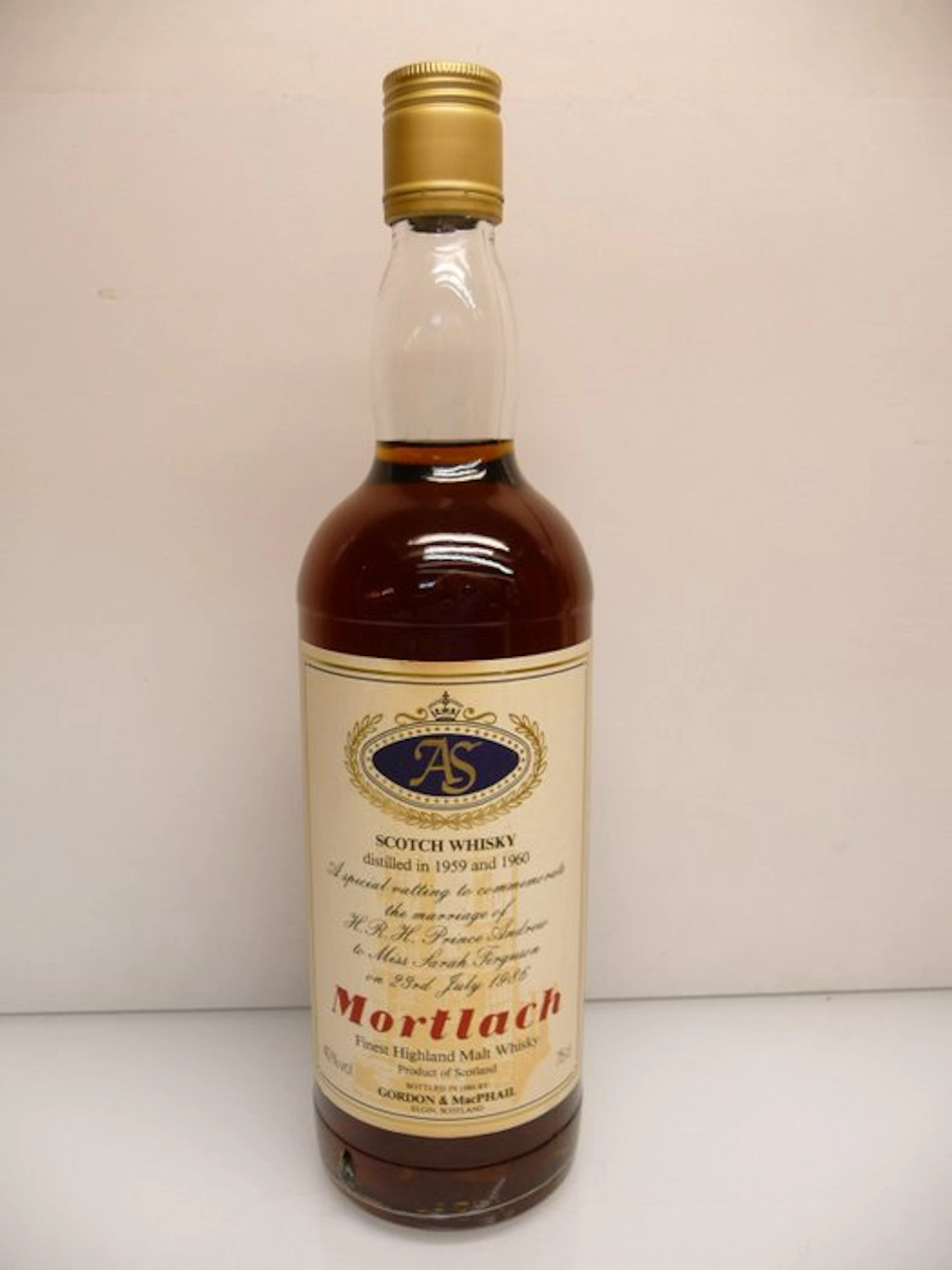Mortlach 1959 & 1960 Marriage bottle Prince Andrew and...