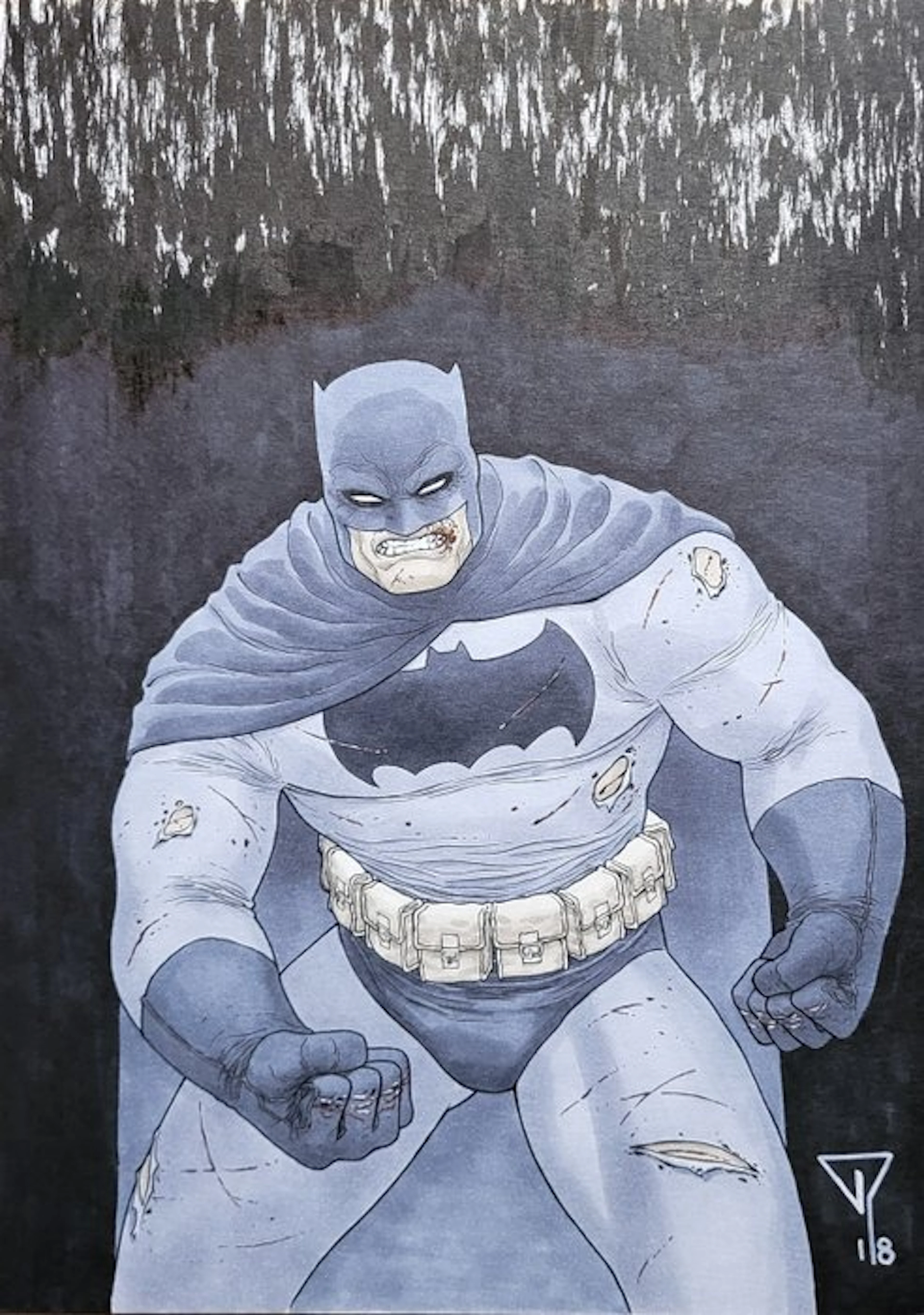 Francis Portela - 1 Original drawing - Batman - The Dark Knight - 2018