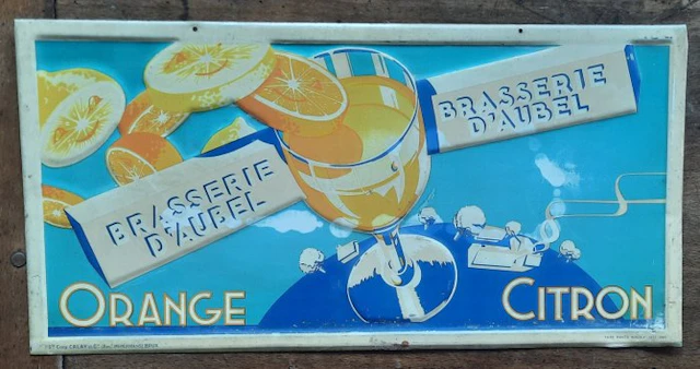 toles et plateau publicitaire - Brasserie d'Aubel /...