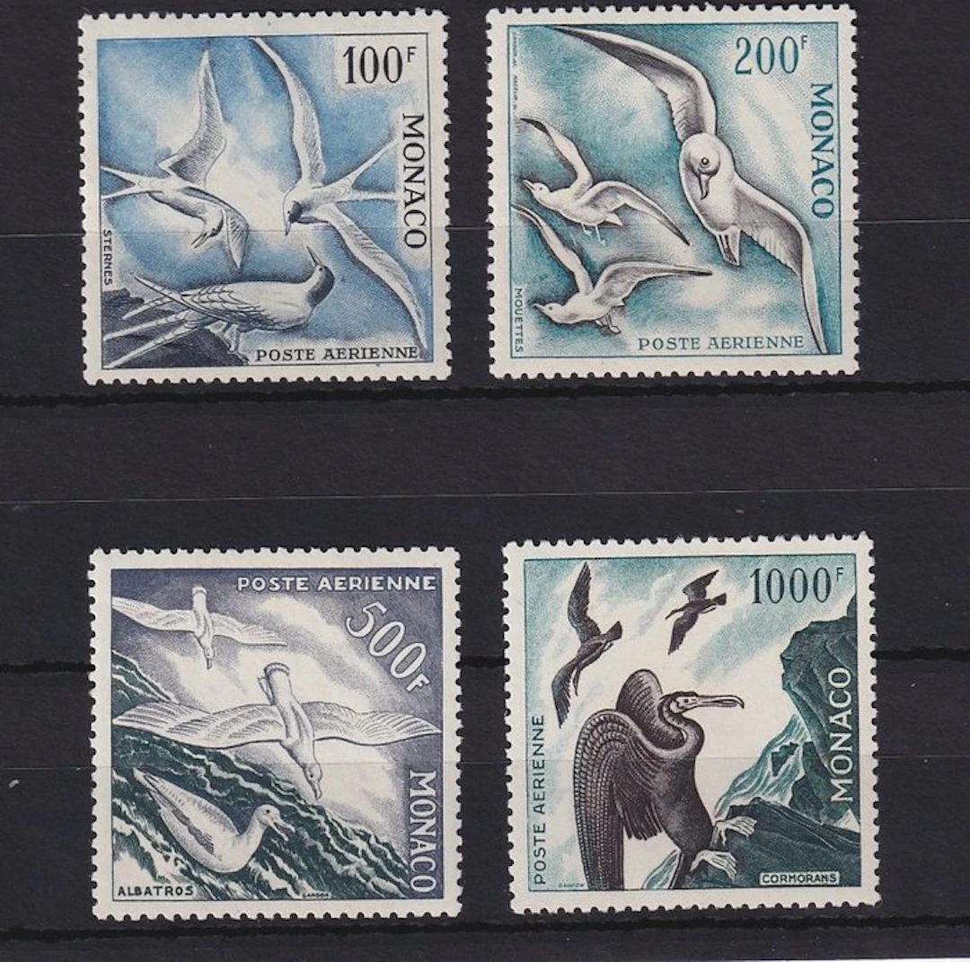 Monaco 1955 - côte 575€, dentelé 11 poste aérienne - Yvert PA n°55/58