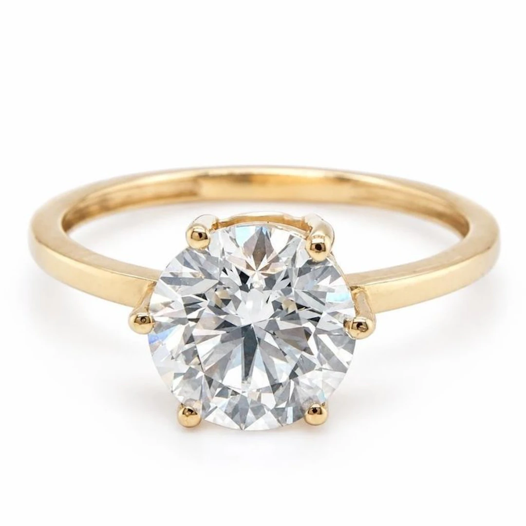 No reserve price - Ring - 14 kt. Yellow gold - 2.53ct. tw. Diamond (Lab-grown)