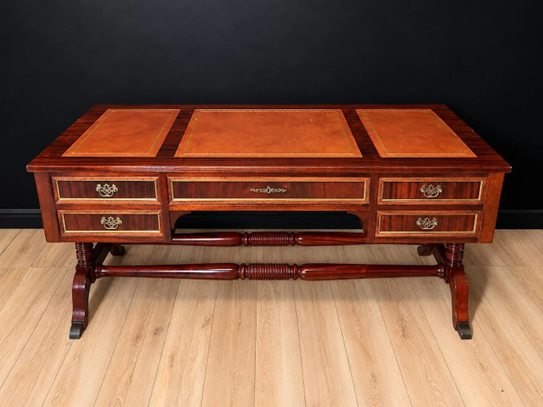 Writing desk - Wood, Brass