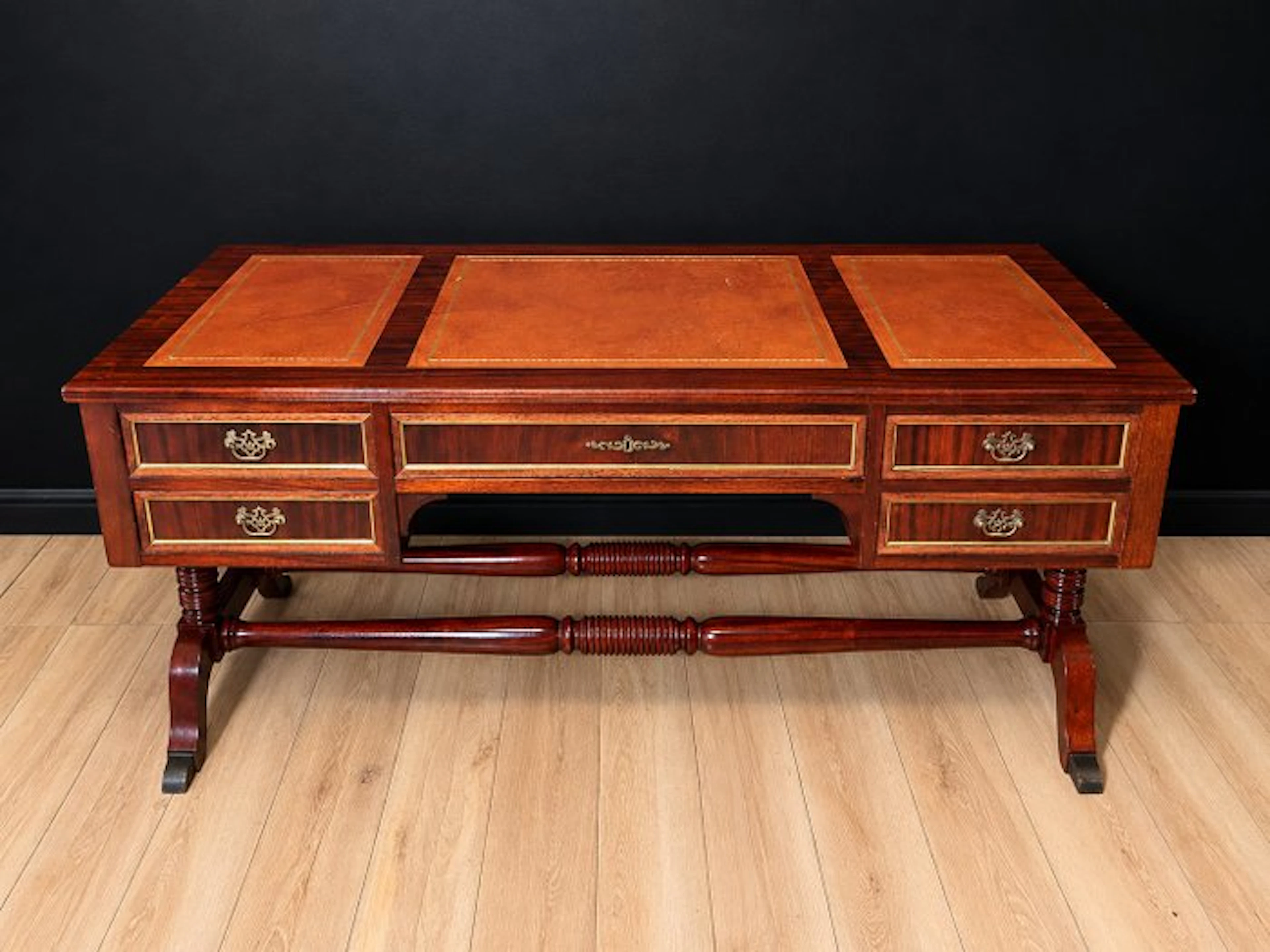 Writing desk - Wood, Brass