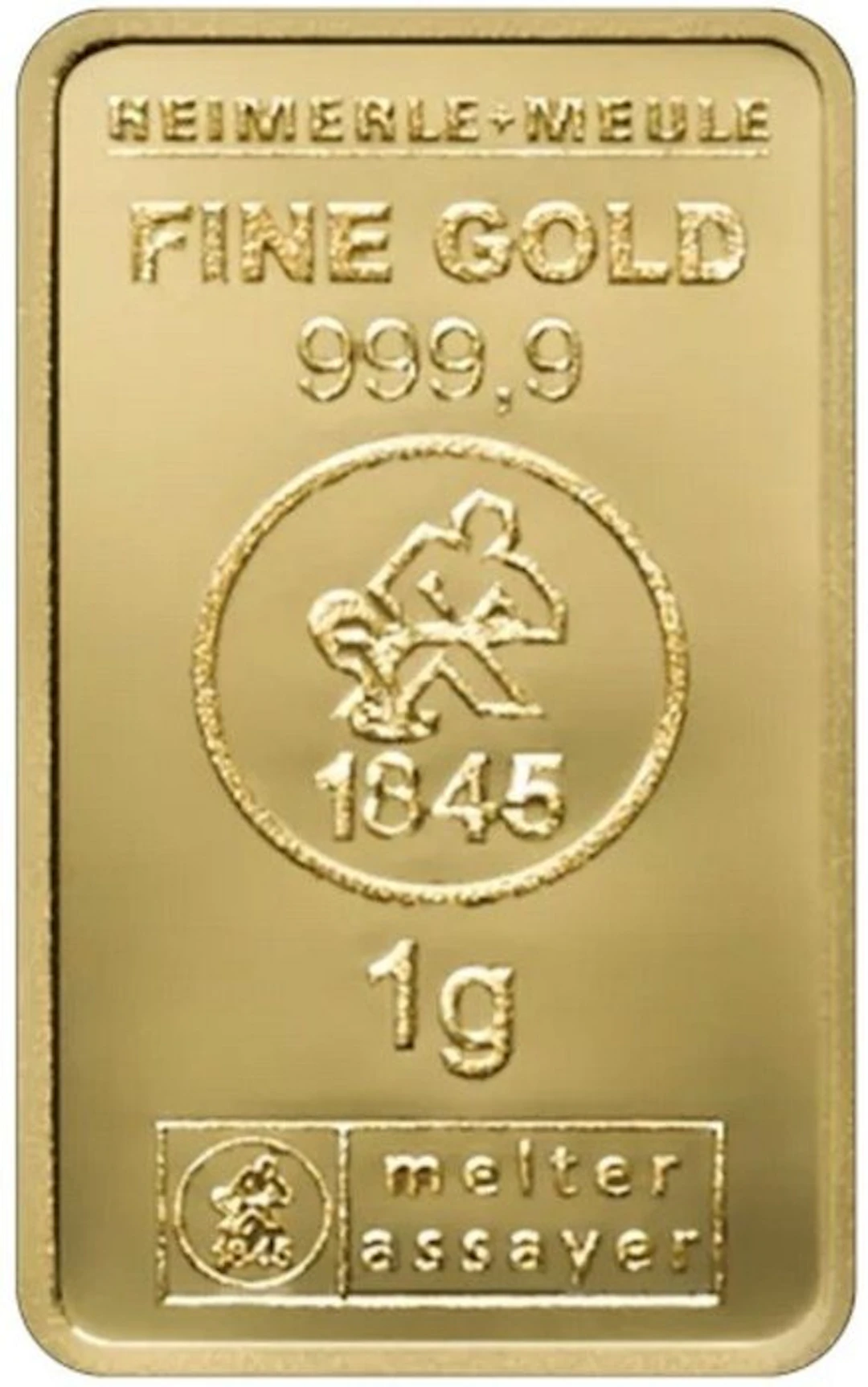 1 gram - Gold .999 - Heimerle + Meule, Germany (No reserve price)