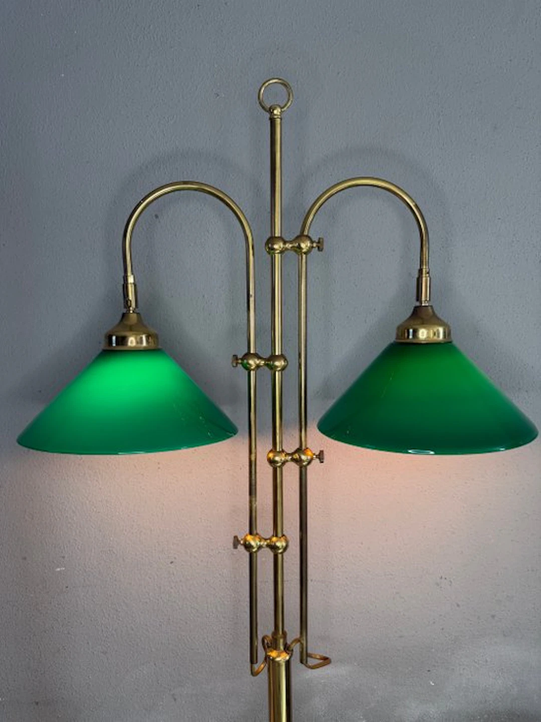 Dijkstra Lampen - Floor lamp - Brass, Glass, Bronze - Adjustable 175cm!