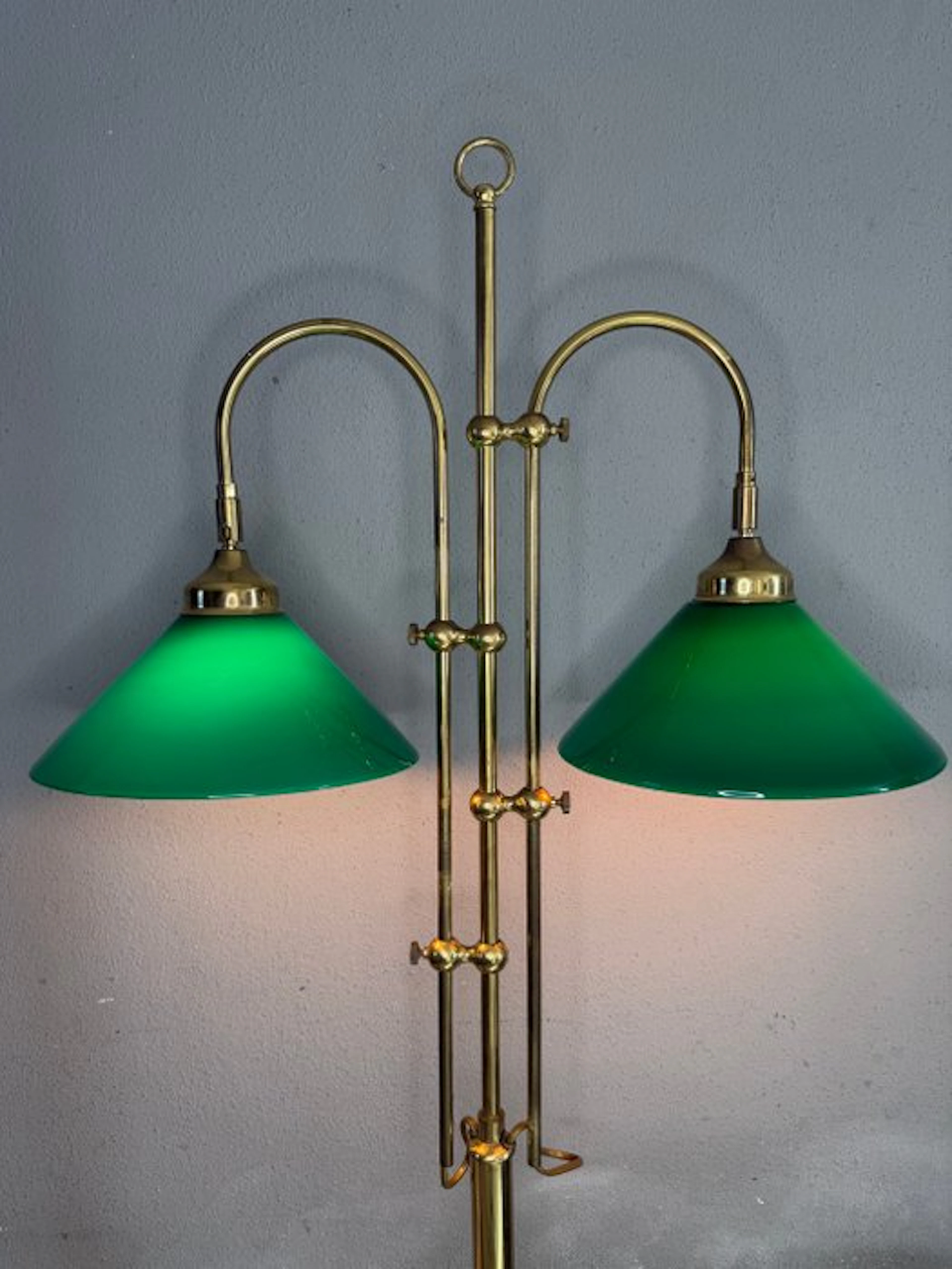 Dijkstra Lampen - Floor lamp - Brass, Glass, Bronze - Adjustable 175cm!