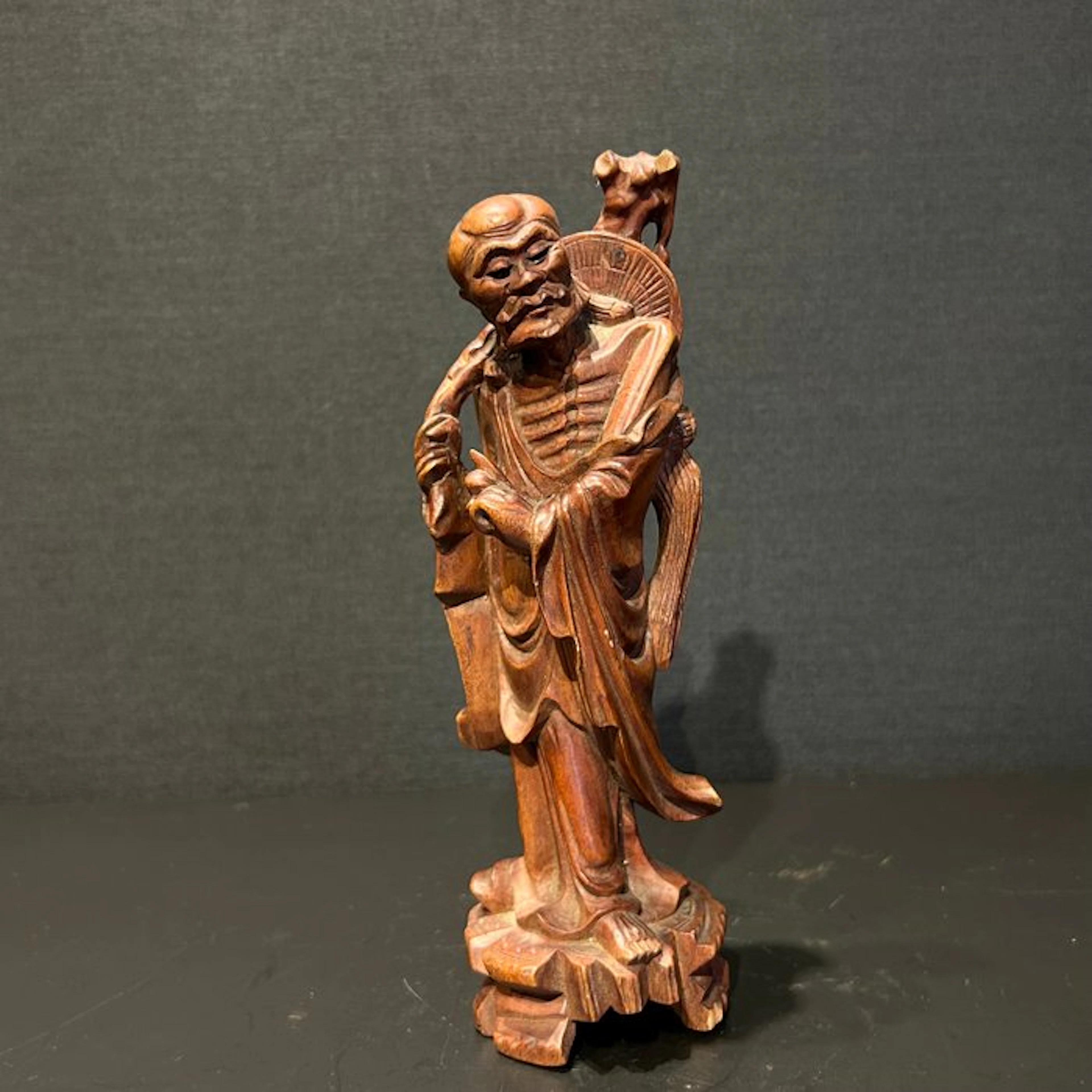 hout Boeddha Darma beeld - Wood - China - Qing Dynasty...