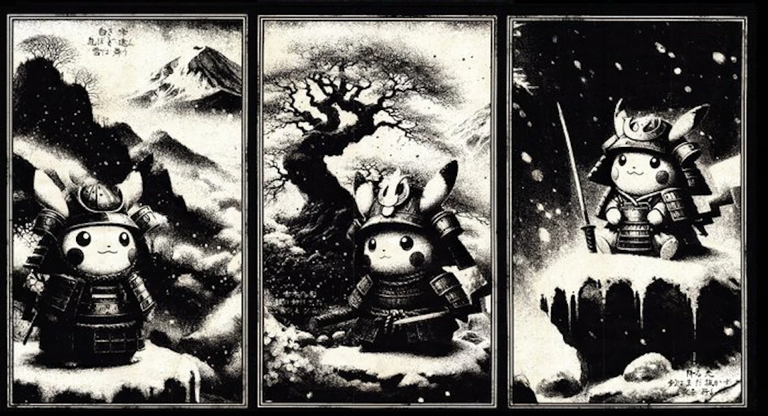 Æ (XX-XXI) - (Set of 3) “Pikachu Bushidō — Sword of...