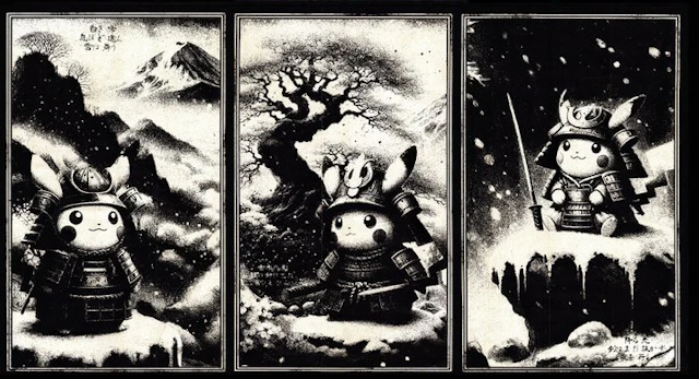 Æ (XX-XXI) - (Set of 3) “Pikachu Bushidō — Sword of...