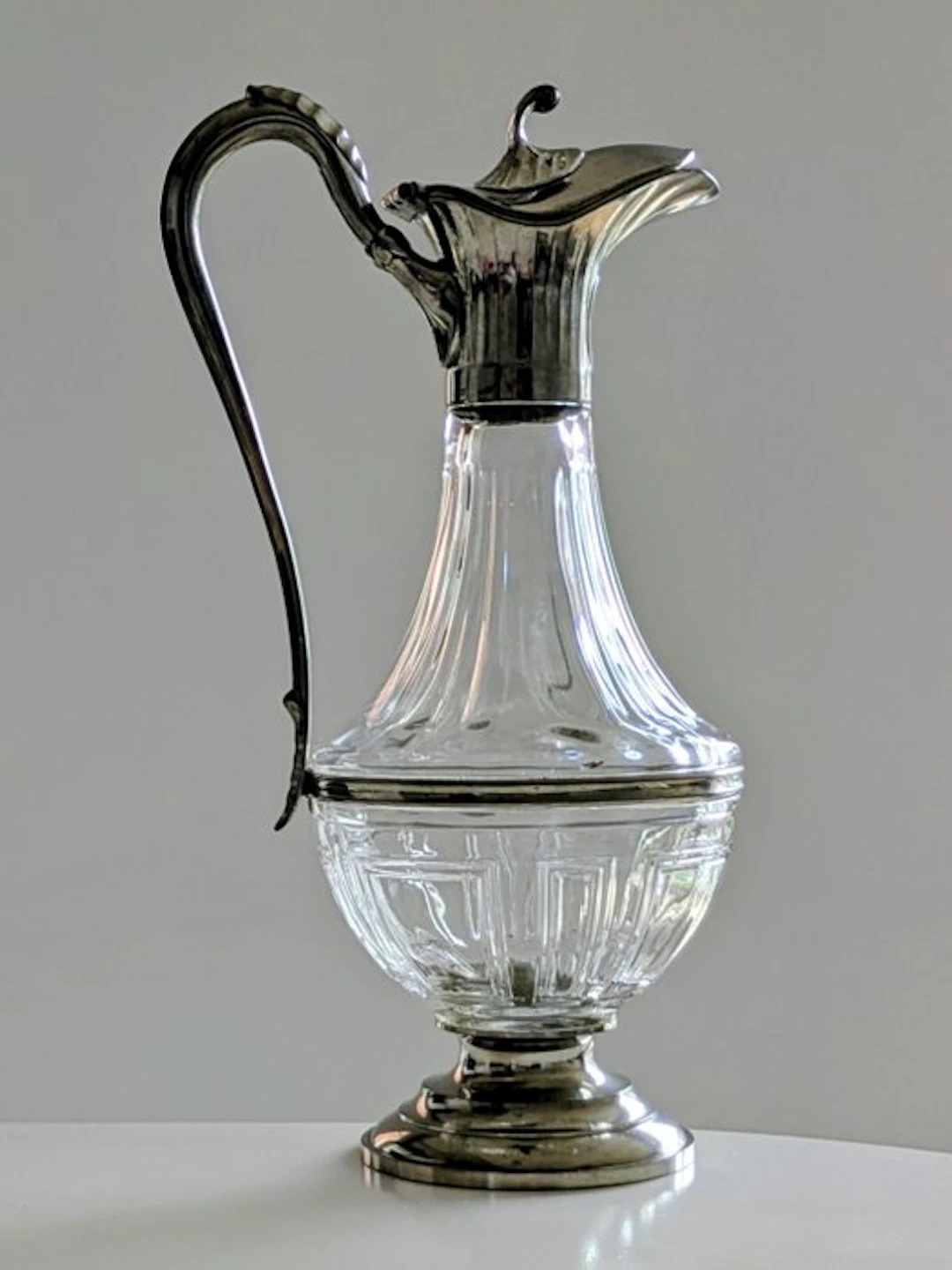 Les Étains du Manoir Paris - Ewer - Canard Verre Taillé & Étain Massif - Tin