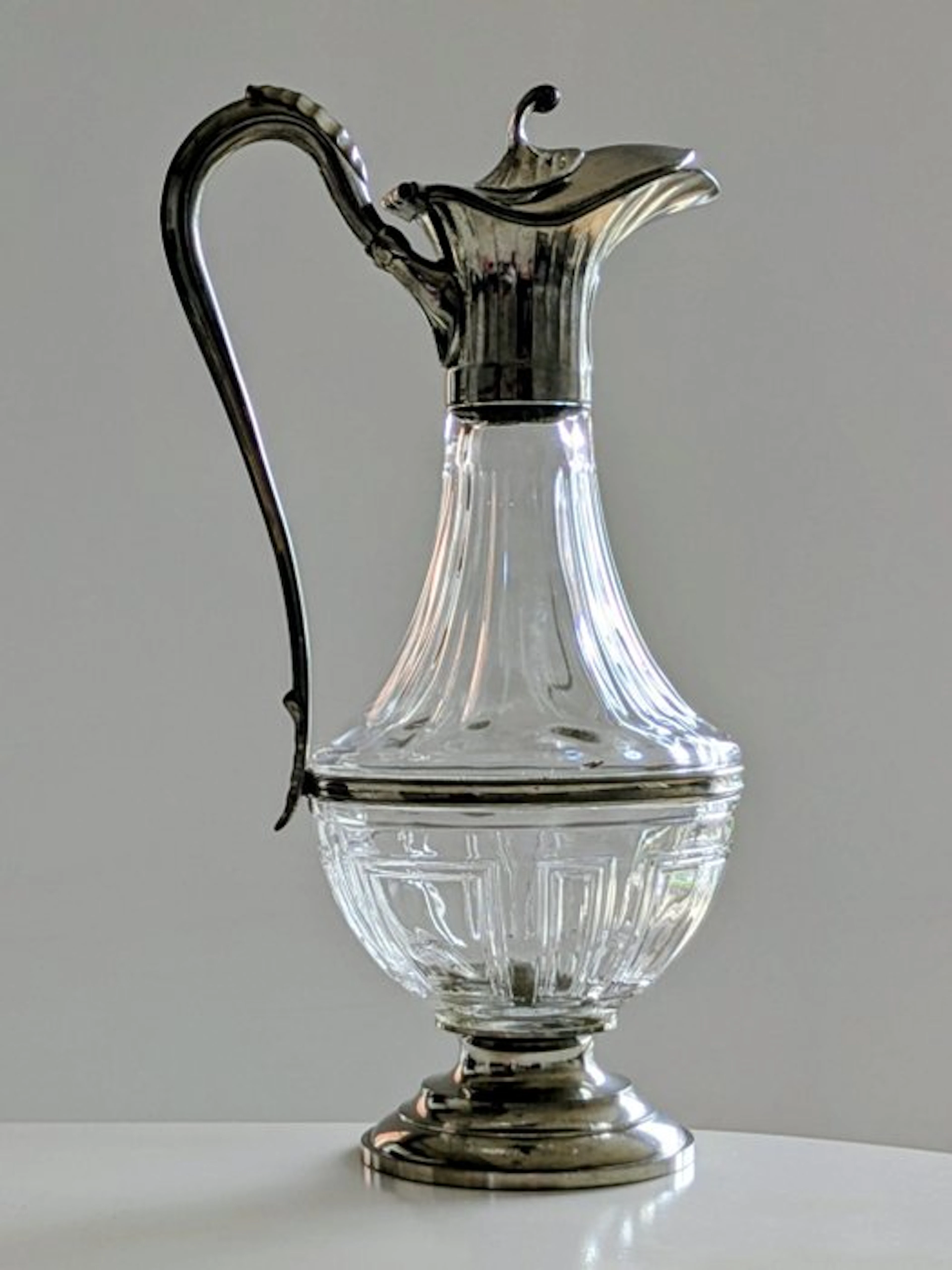 Les Étains du Manoir Paris - Ewer - Canard Verre Taillé & Étain Massif - Tin