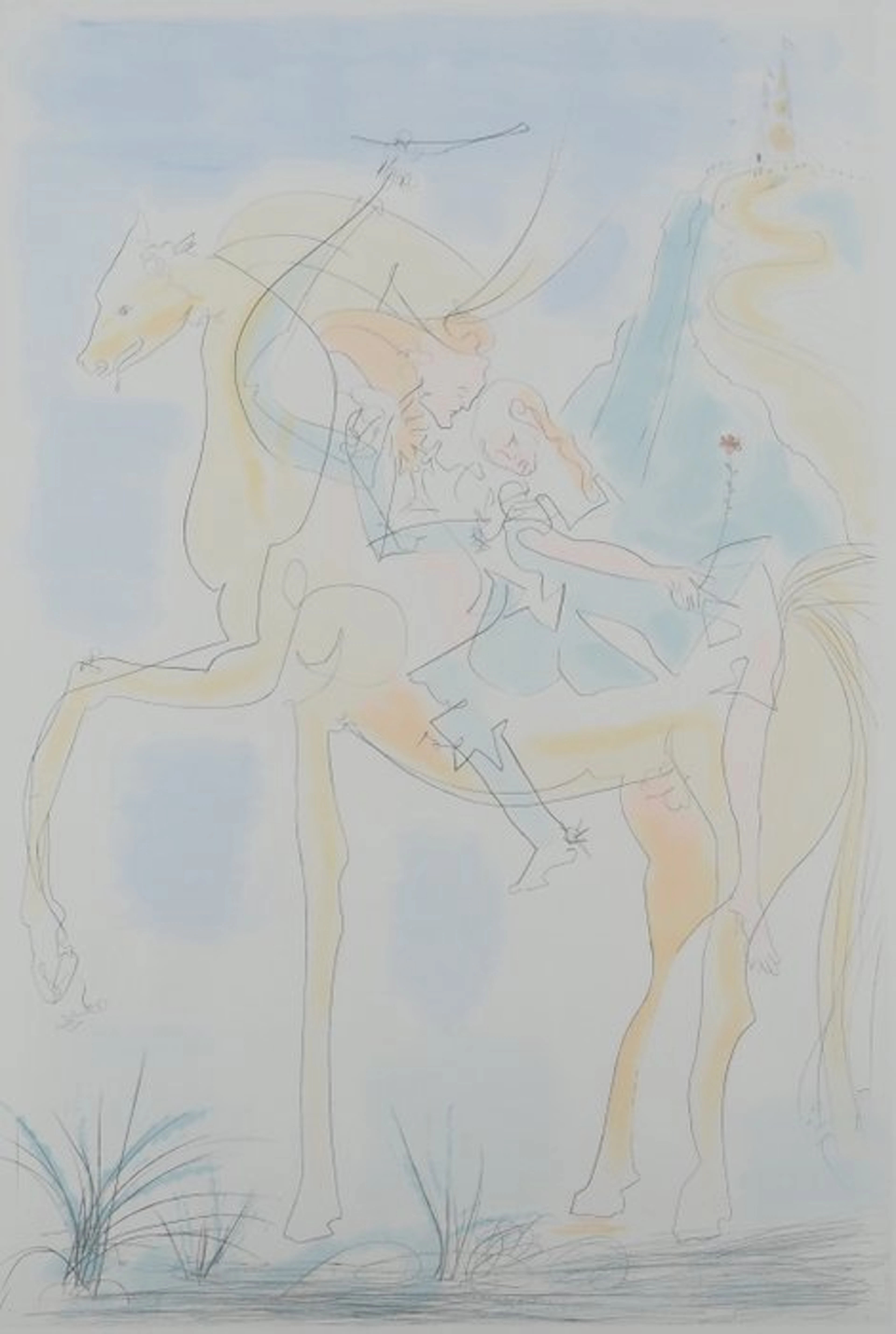 Salvador Dali (1904-1989) - Hommage à Albrecht Durer : Adam et Eve