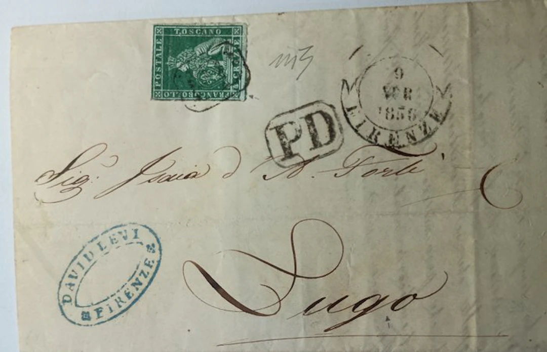 Italian Ancient States - Tuscany 1856/1856 - Letter with a Tuscan stamp