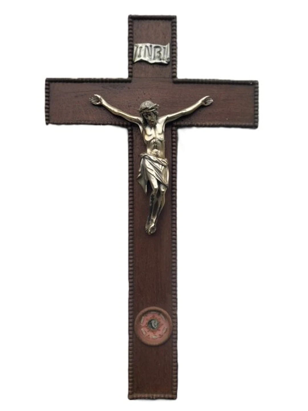 Carving, Altes Holzkreuz mit Gekreuzigten Jesus...